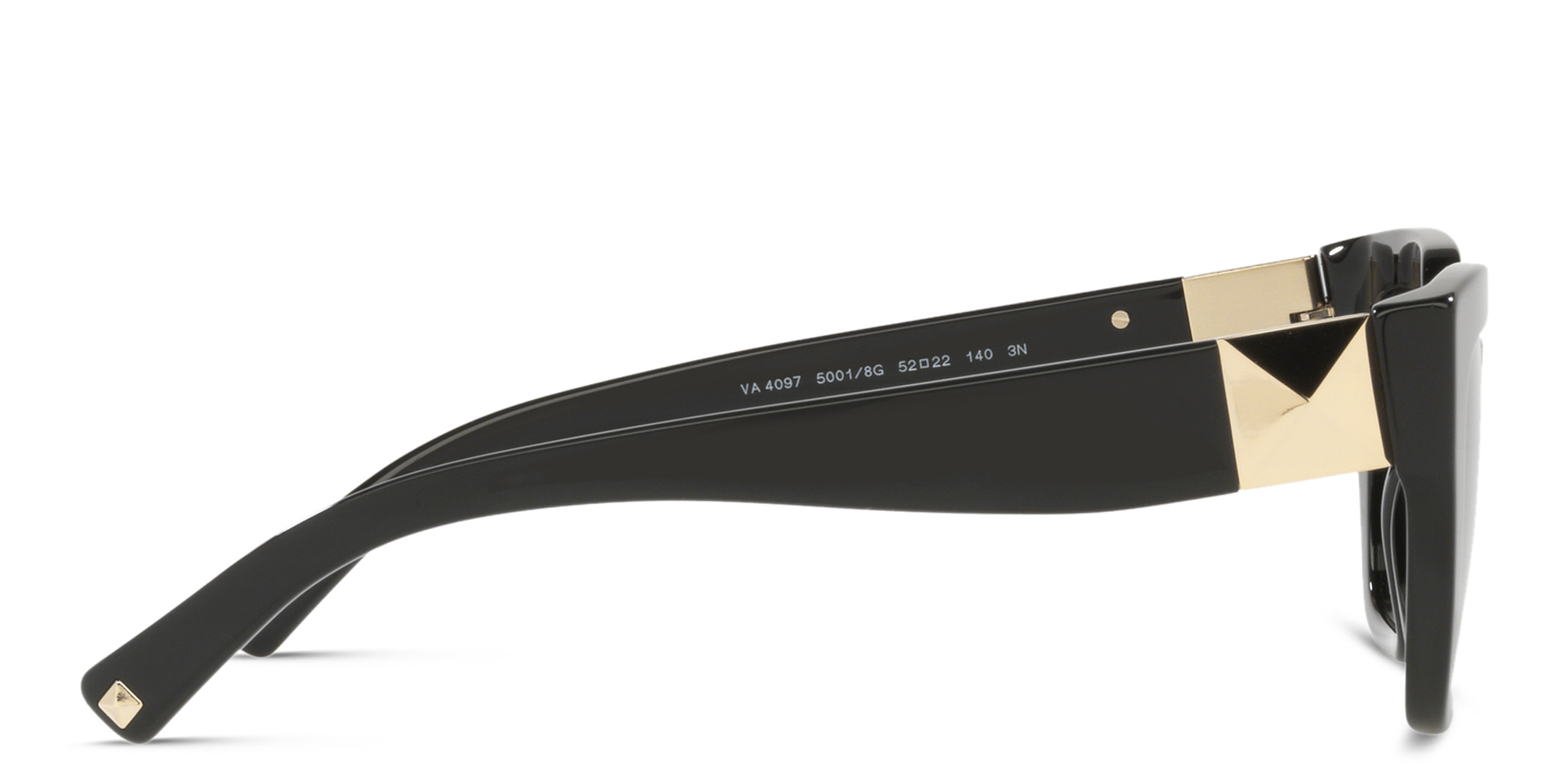 نظارات شمسية مربّعة من فالنتينو بلون أسود - صورة المنتج 3