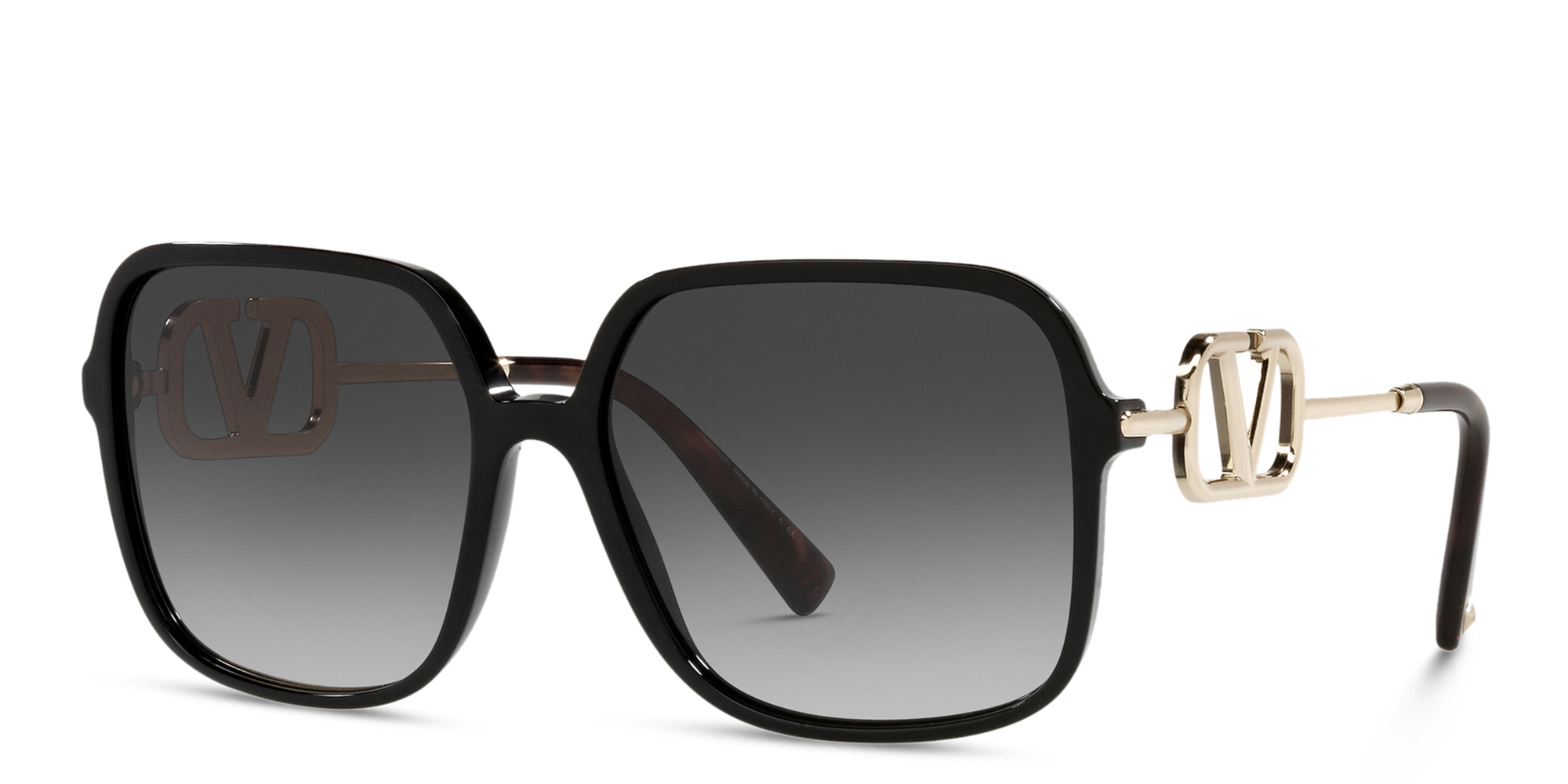 VALENTINO Oversized Square Sunglasses in Black – Product Photo 2