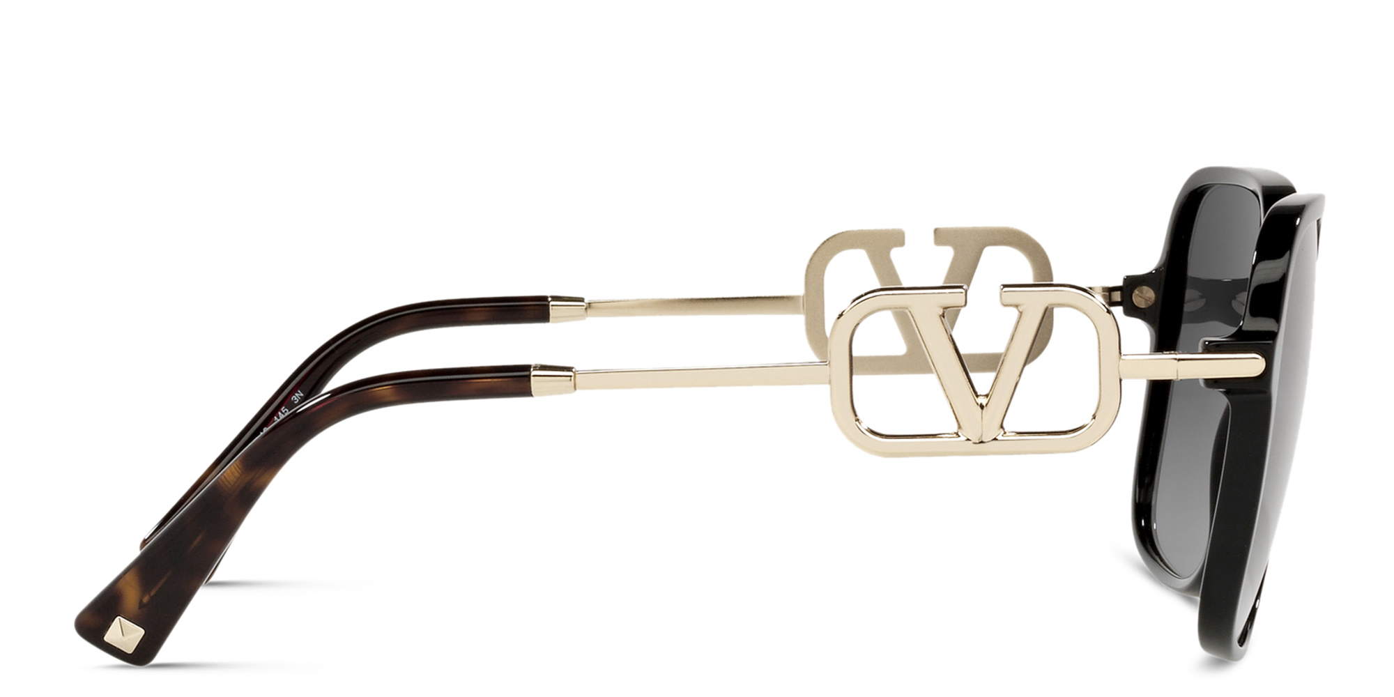 VALENTINO Oversized Square Sunglasses in Black – Product Photo 3