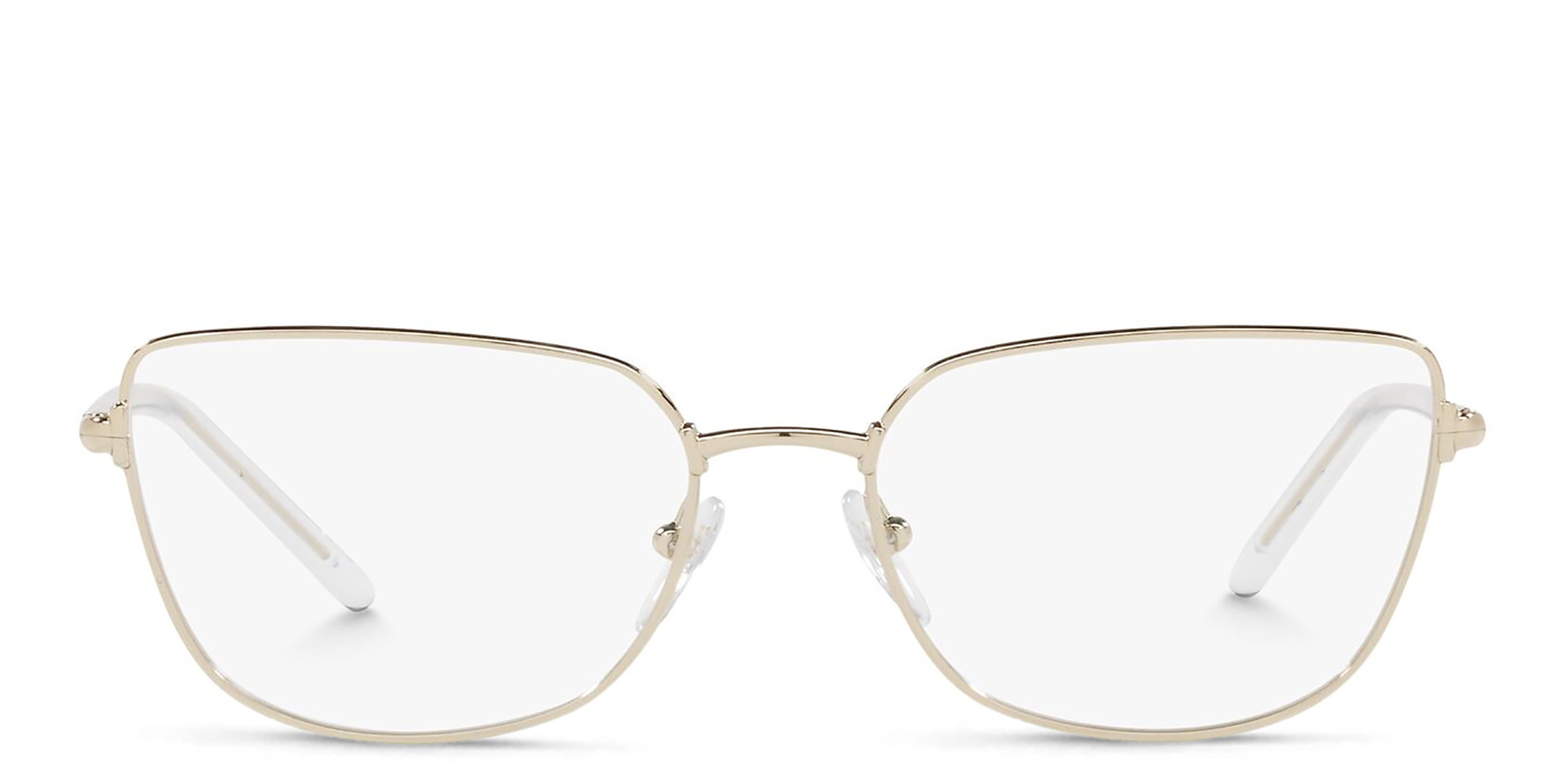 PRADA Wide Cat Eye Eyeglasses in Pale Gold – Product Photo 1