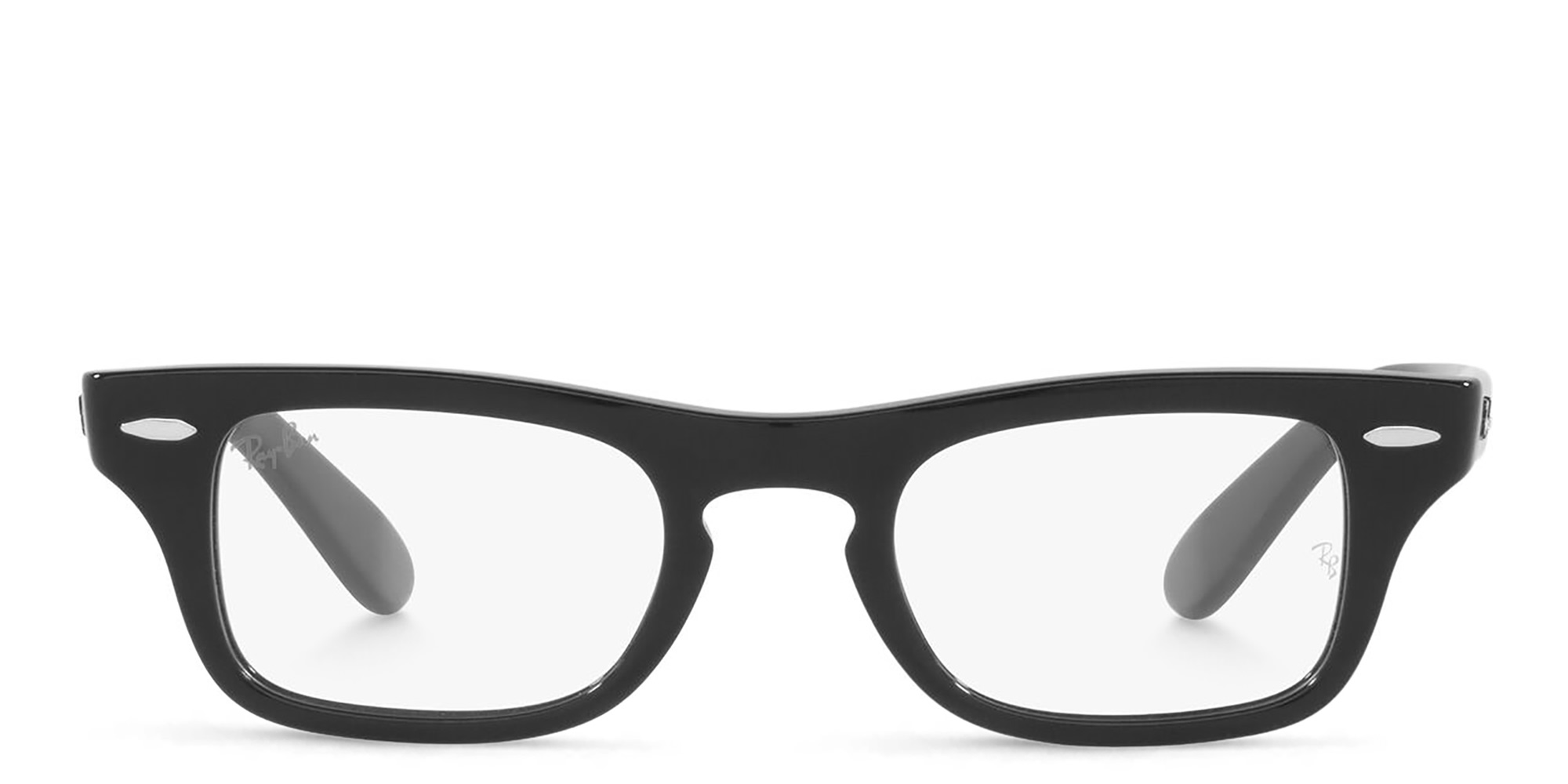Ray-Ban Junior Kids Rectangle Eyeglasses in Black – Product Photo 1