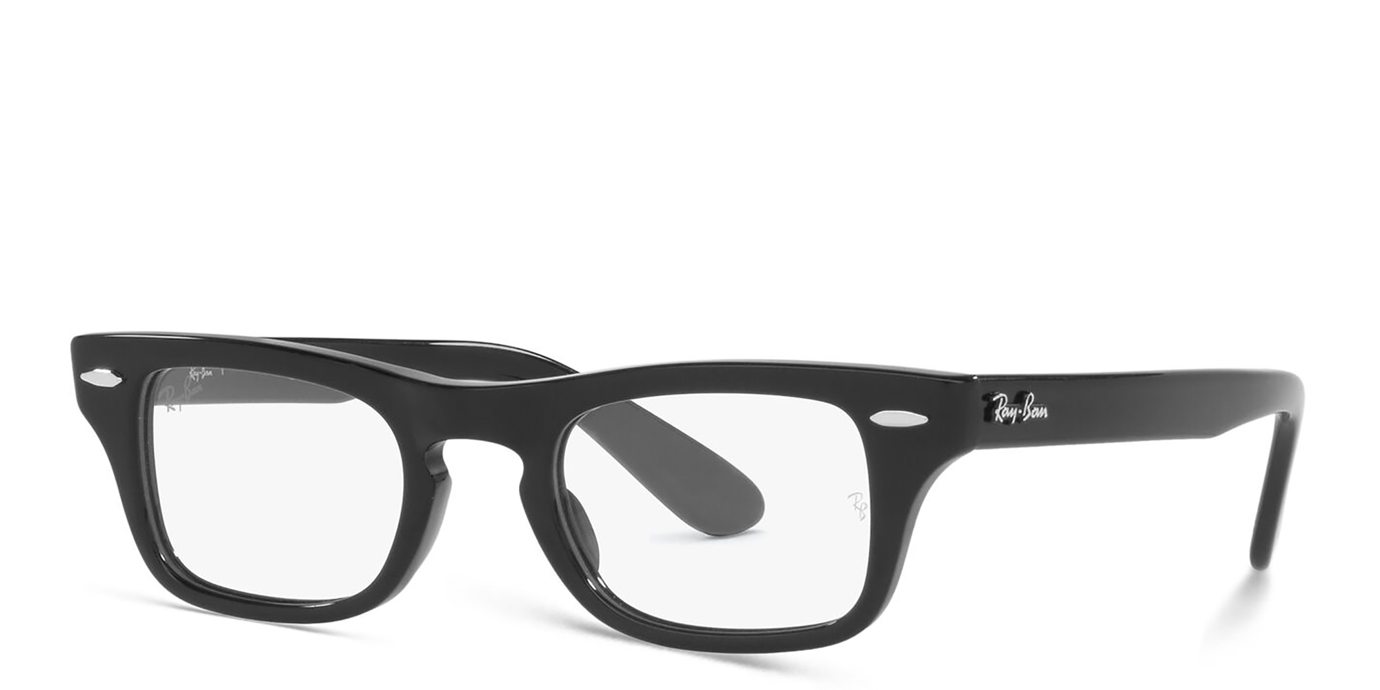 Ray-Ban Junior Kids Rectangle Eyeglasses in Black – Product Photo 2