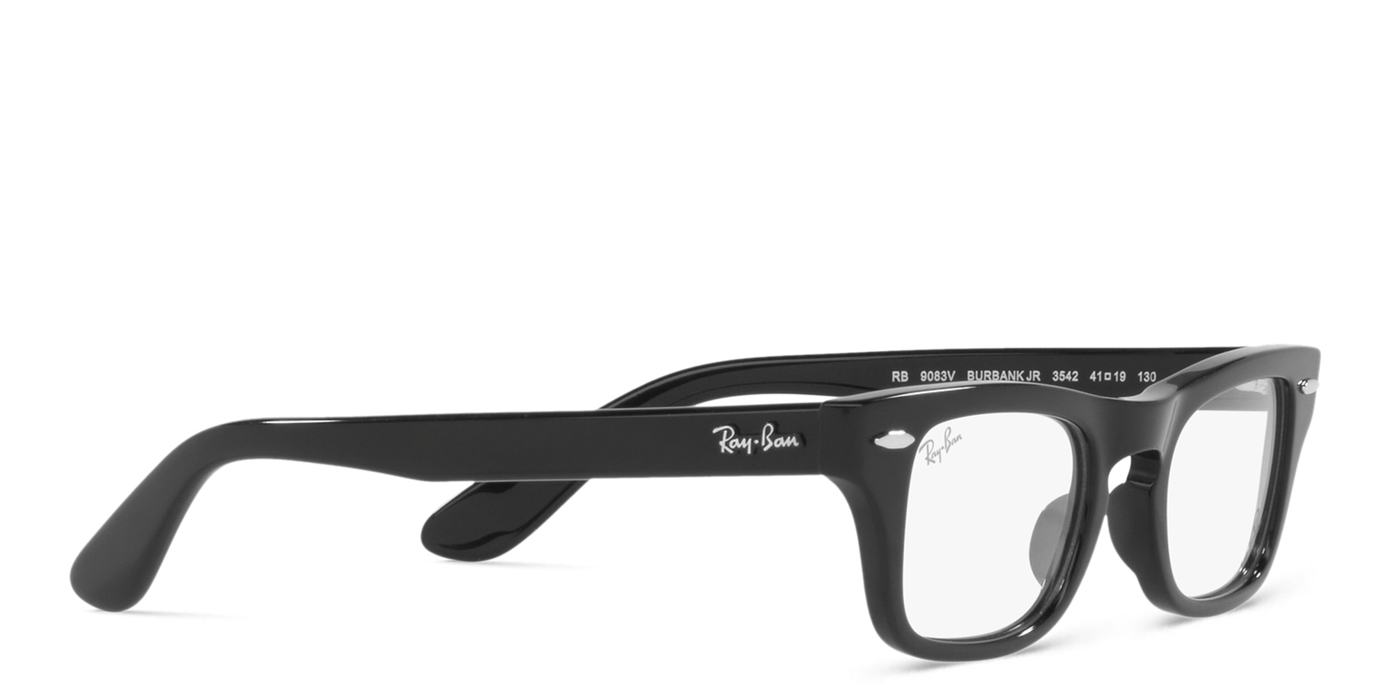 Ray-Ban Junior Kids Rectangle Eyeglasses in Black – Product Photo 4