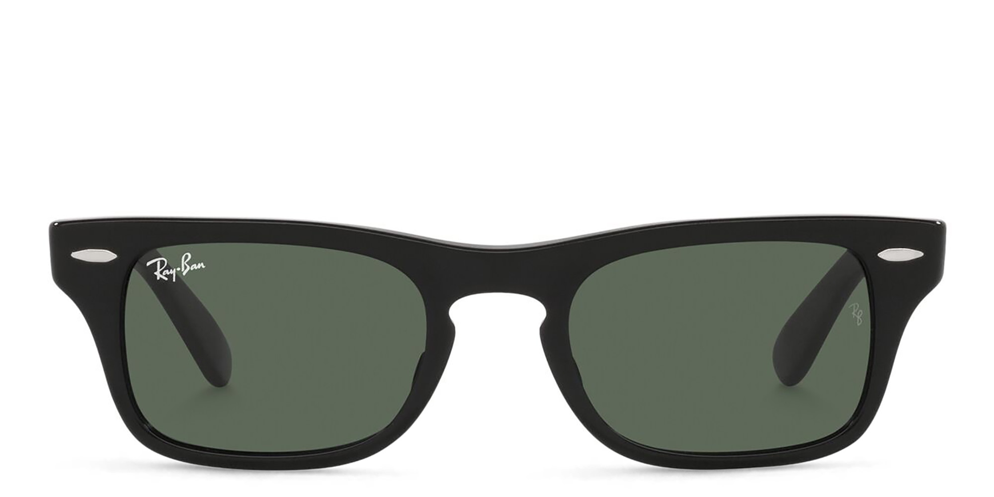 Ray-Ban Junior Kids Rectangle Sunglasses in Black – Product Photo 1