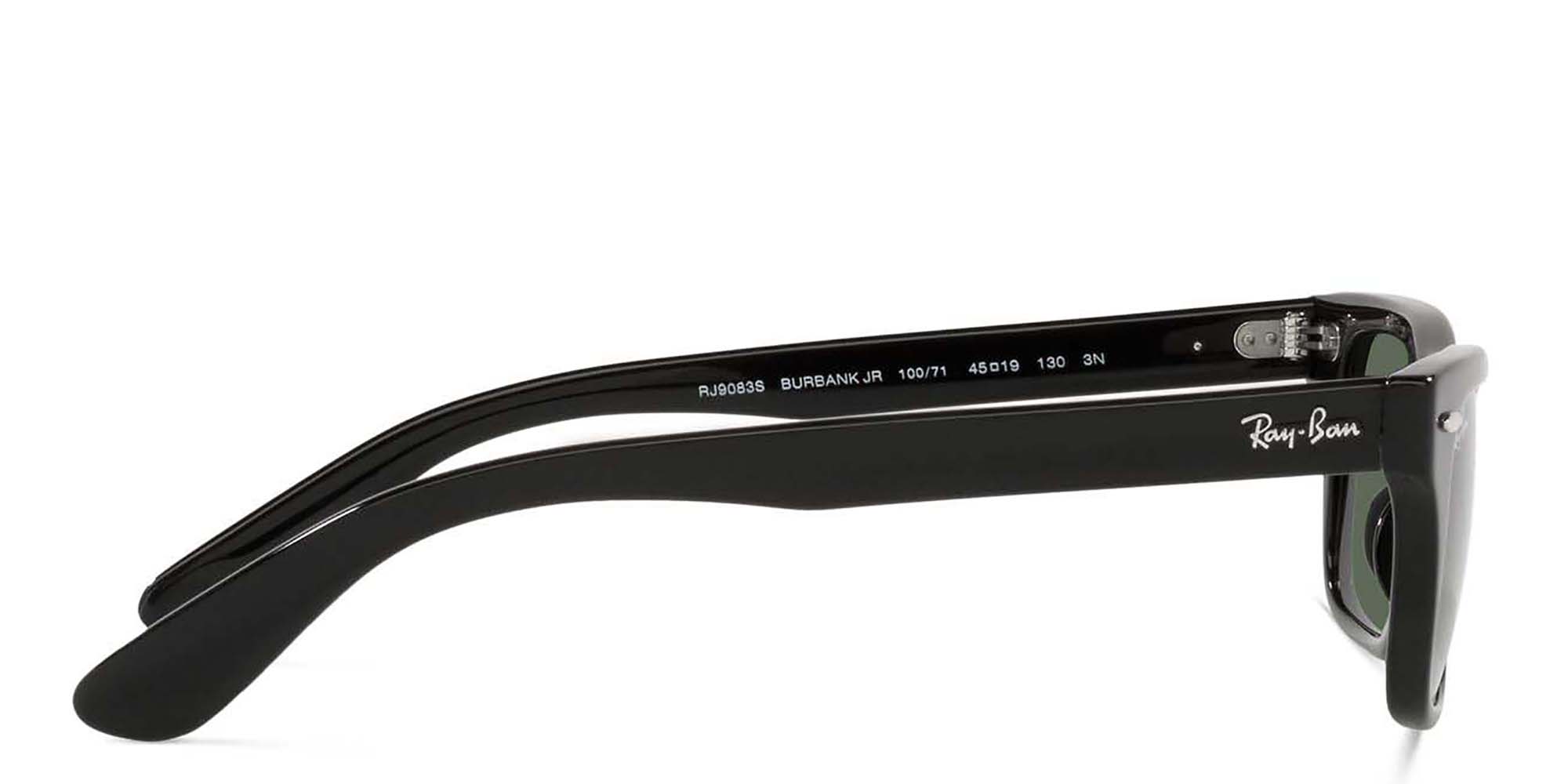 Ray-Ban Junior Kids Rectangle Sunglasses in Black – Product Photo 3