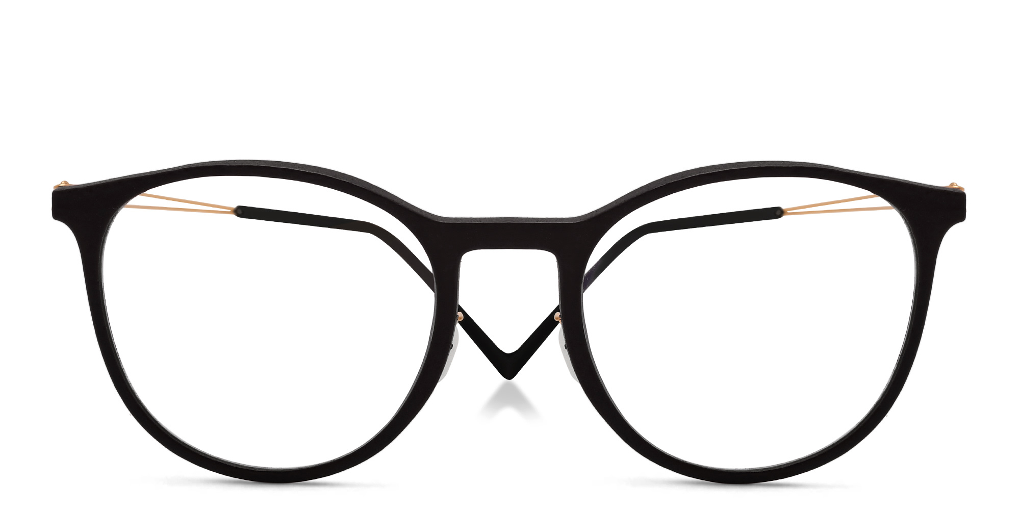 MONOGRAM Round Eyeglasses in Black – Product Photo 1