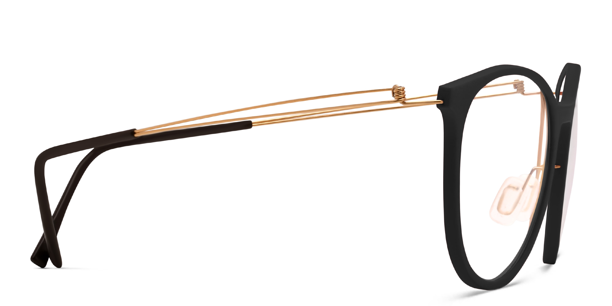 MONOGRAM Round Eyeglasses in Black – Product Photo 3