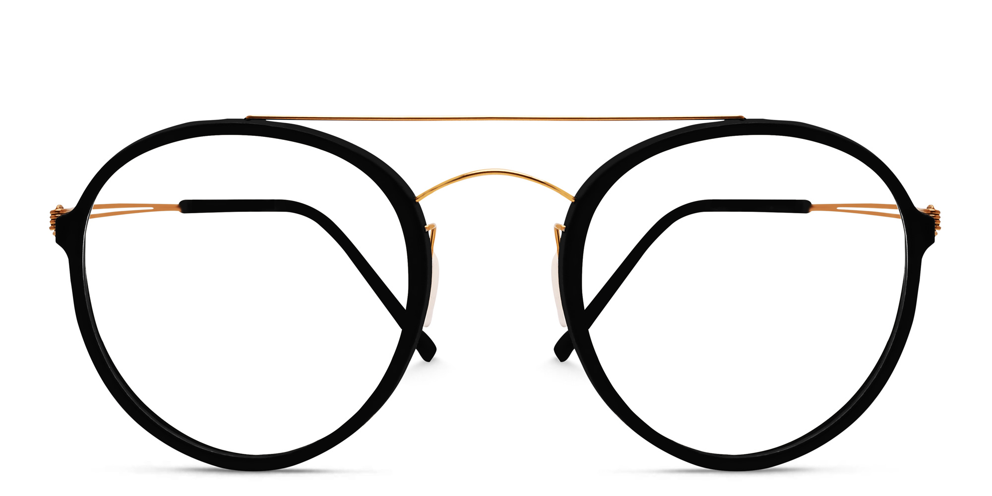 Shop MONOGRAM Unisex Round Eyeglasses in Black online.