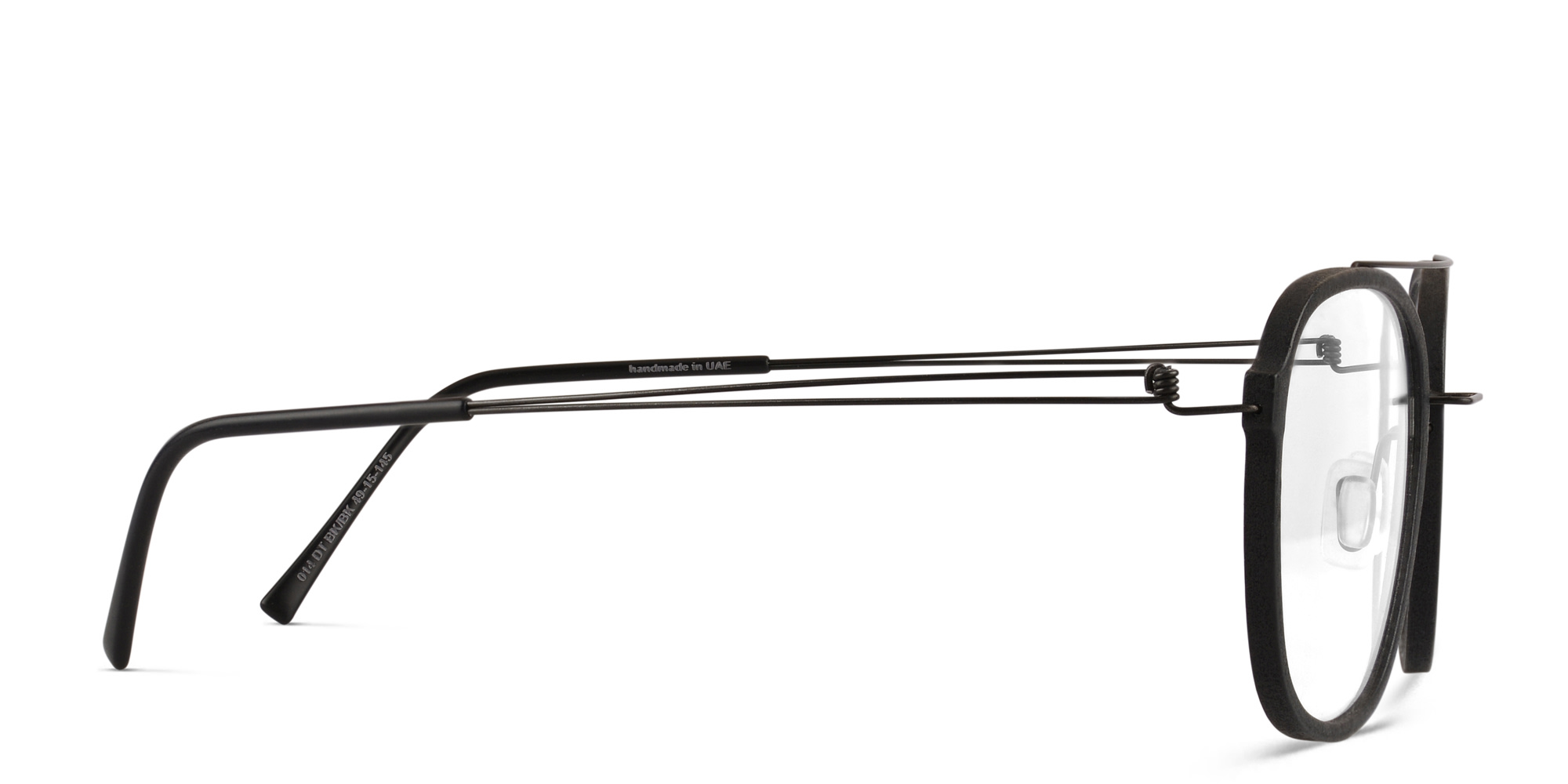 MONOGRAM Unisex Square Eyeglasses in Black – Product Photo 3