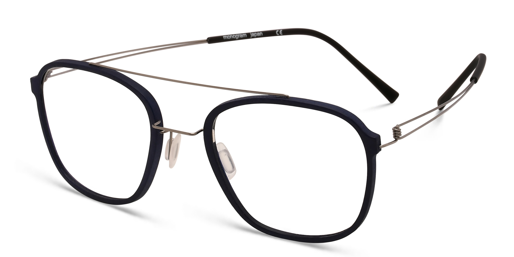 MONOGRAM Unisex Square Eyeglasses in Blue – Product Photo 2
