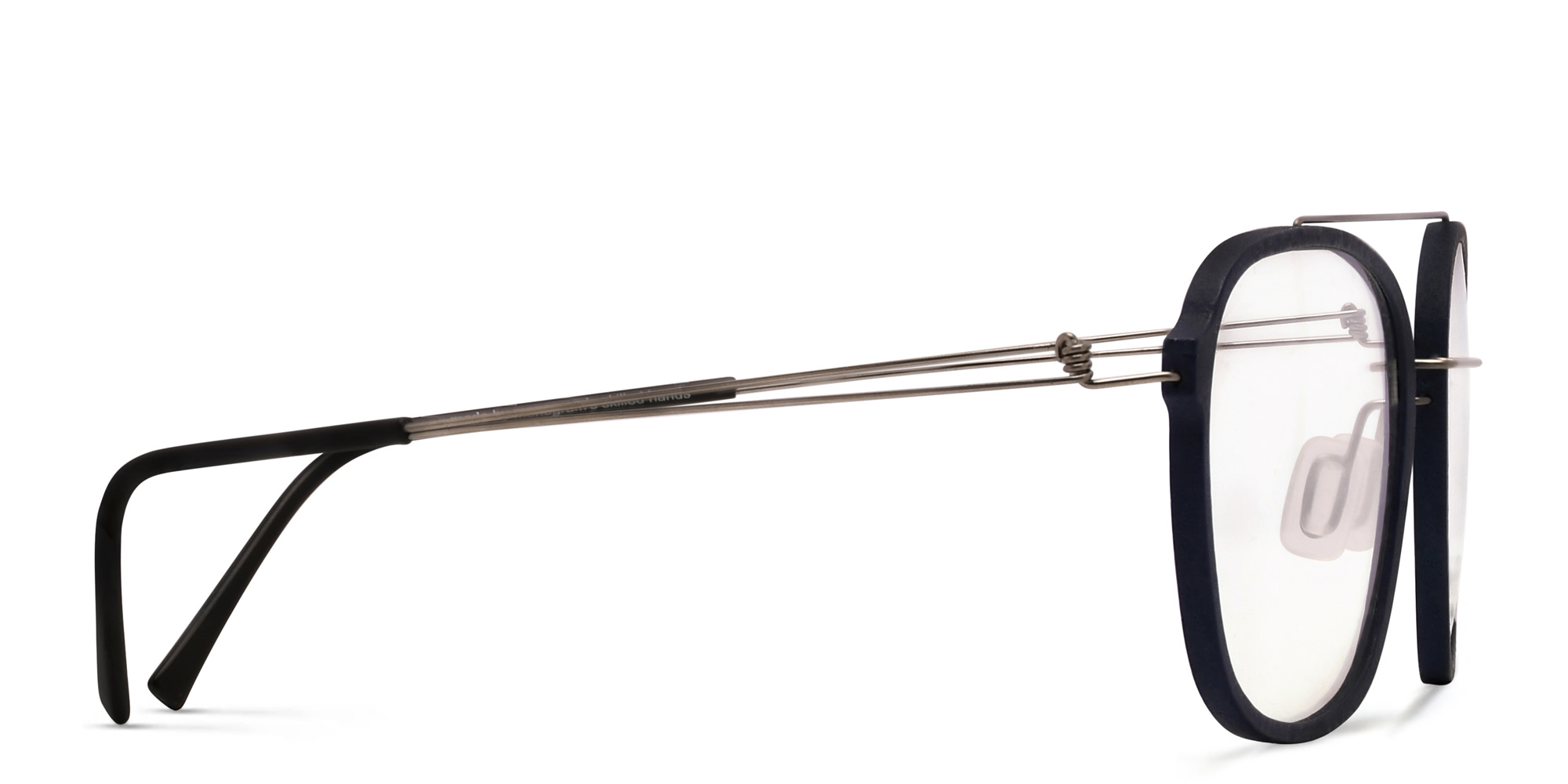 MONOGRAM Unisex Square Eyeglasses in Blue – Product Photo 3