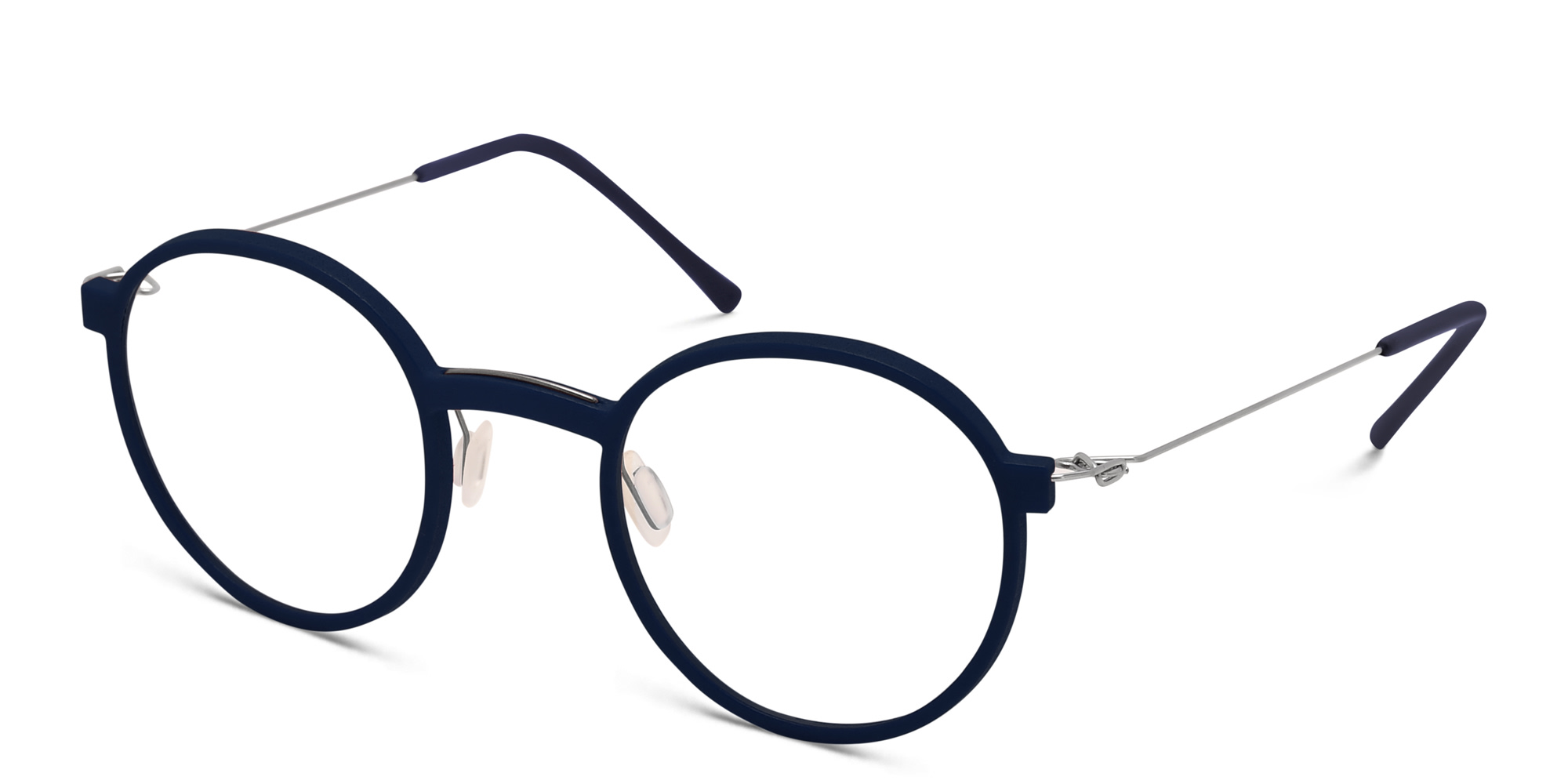 Shop MONOGRAM Unisex Round Eyeglasses in Blue online.