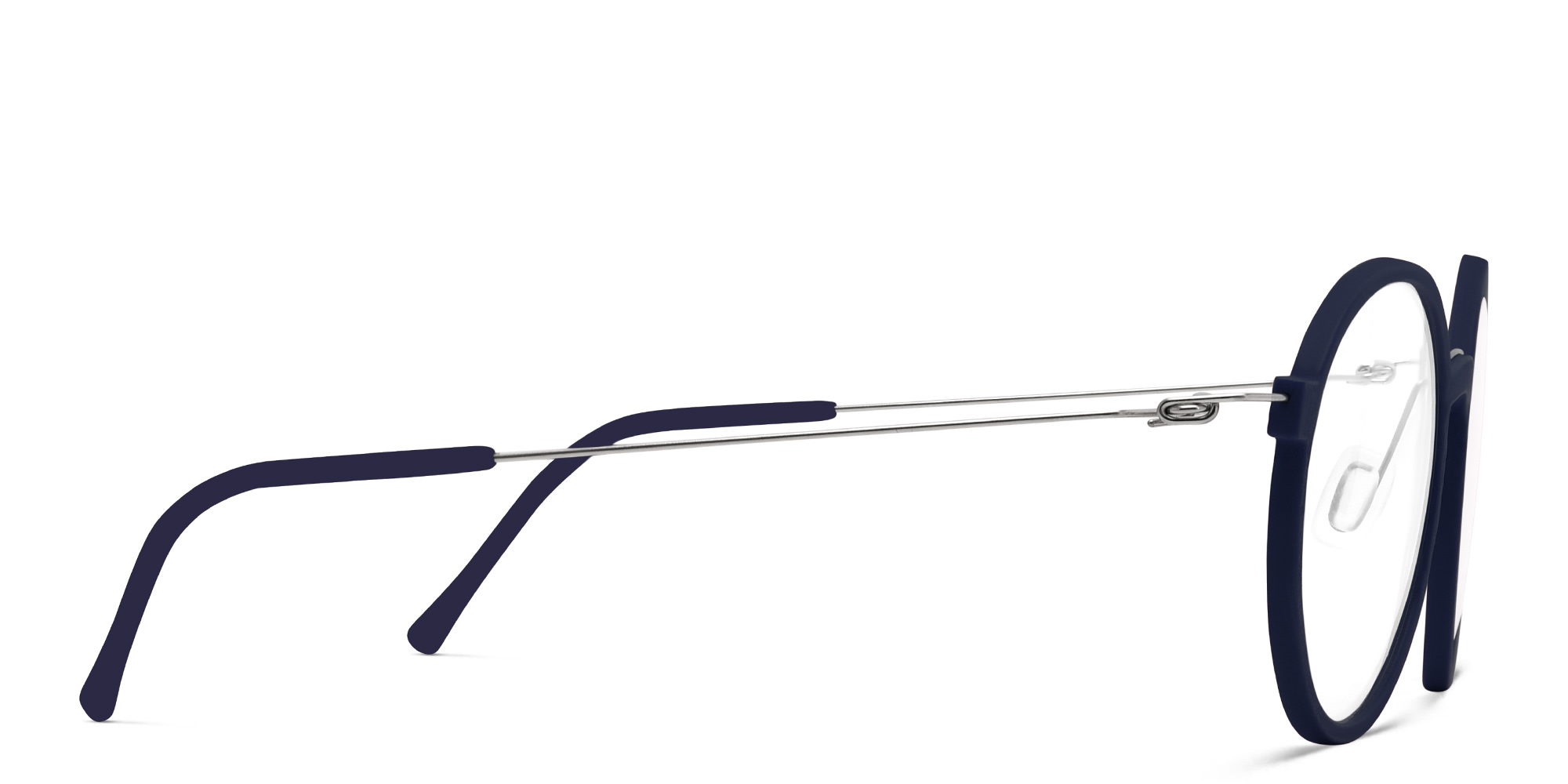 Shop MONOGRAM Unisex Round Eyeglasses in Blue online.