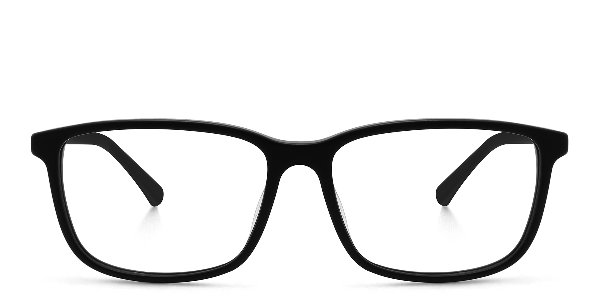 EYE'M Wide Rectangle Eyeglasses in Black – Product Photo 1