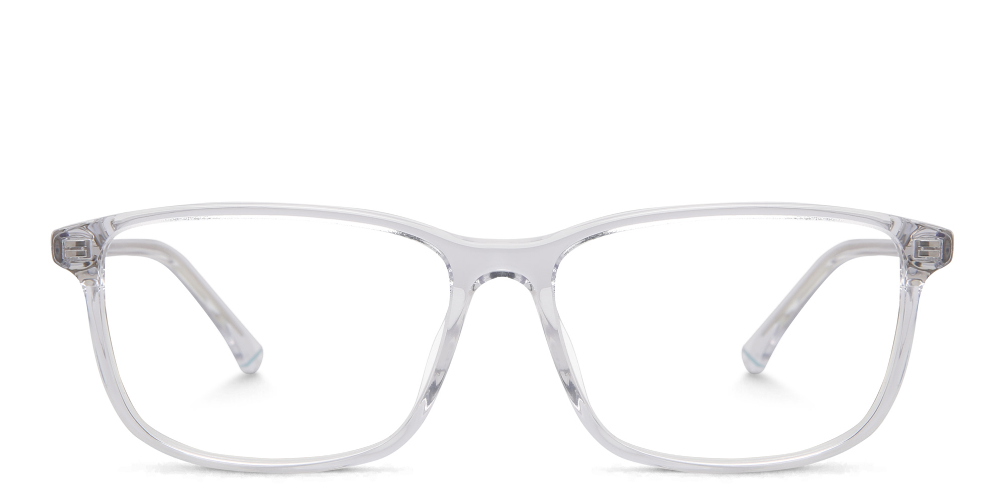 EYE'M Wide Rectangle Eyeglasses in Clear – Product Photo 1