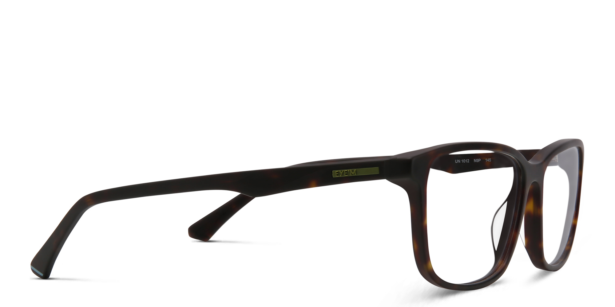 EYE'M Wide Rectangle Eyeglasses in Havana – Product Photo 3