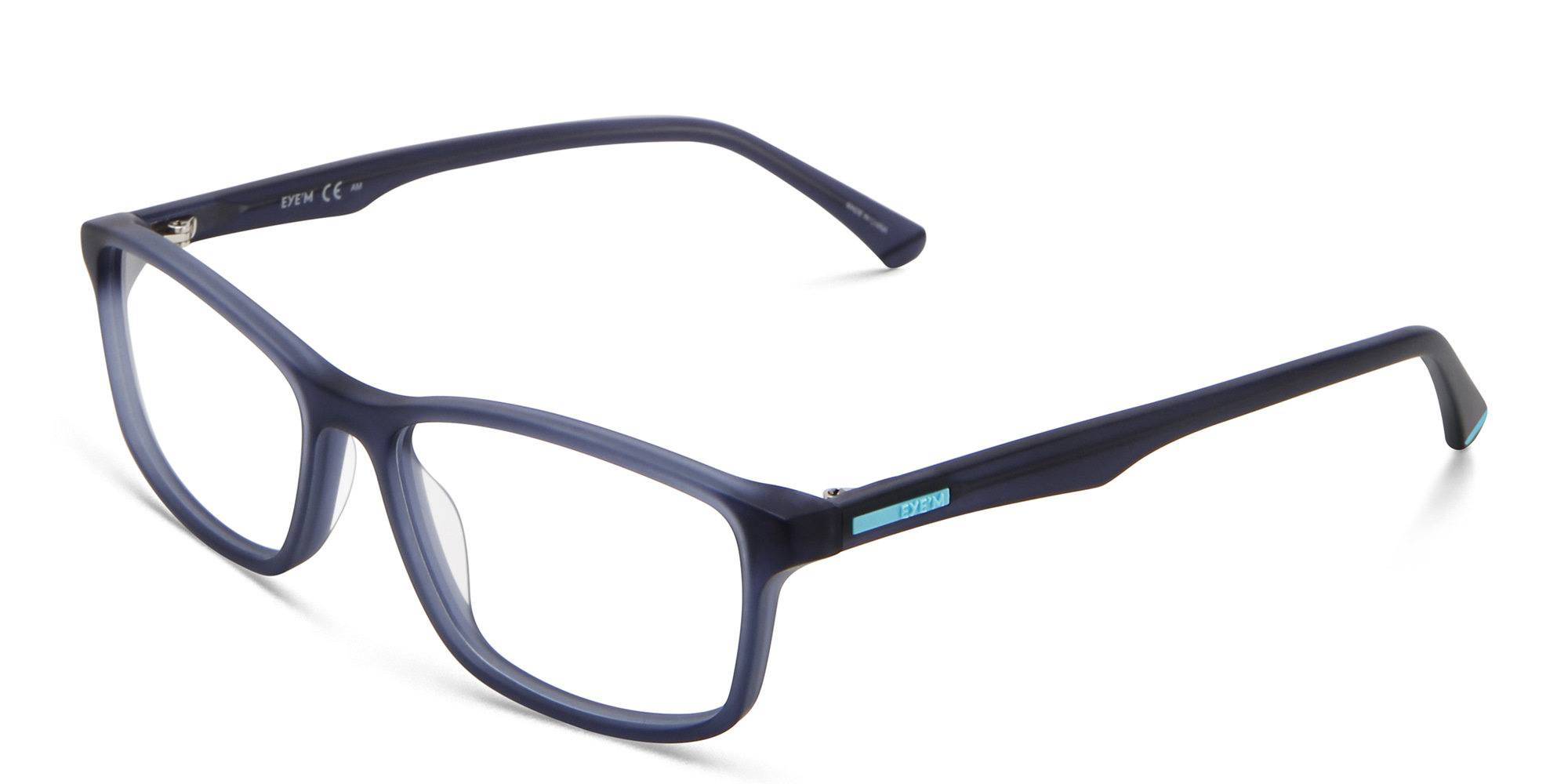 EYE'M Rectangle Eyeglasses in Blue – Product Photo 2