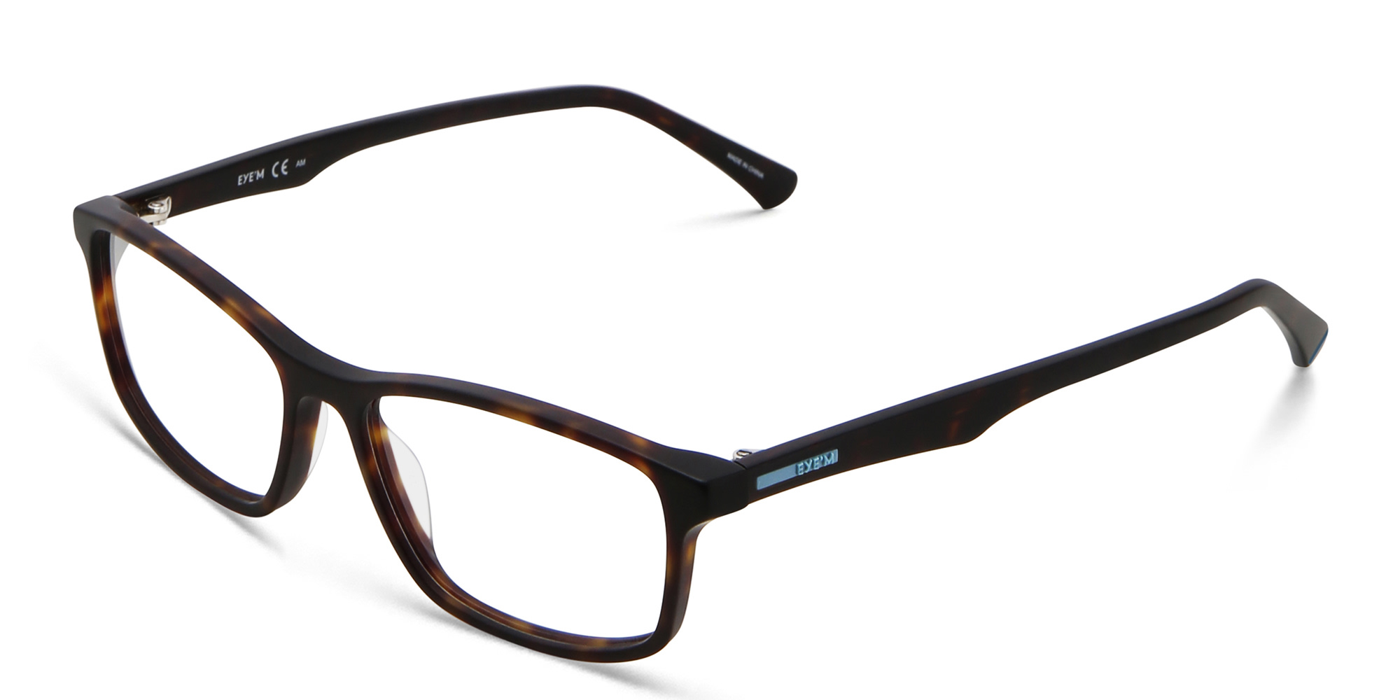 Shop EYE'M Rectangle Eyeglasses in Havana online.