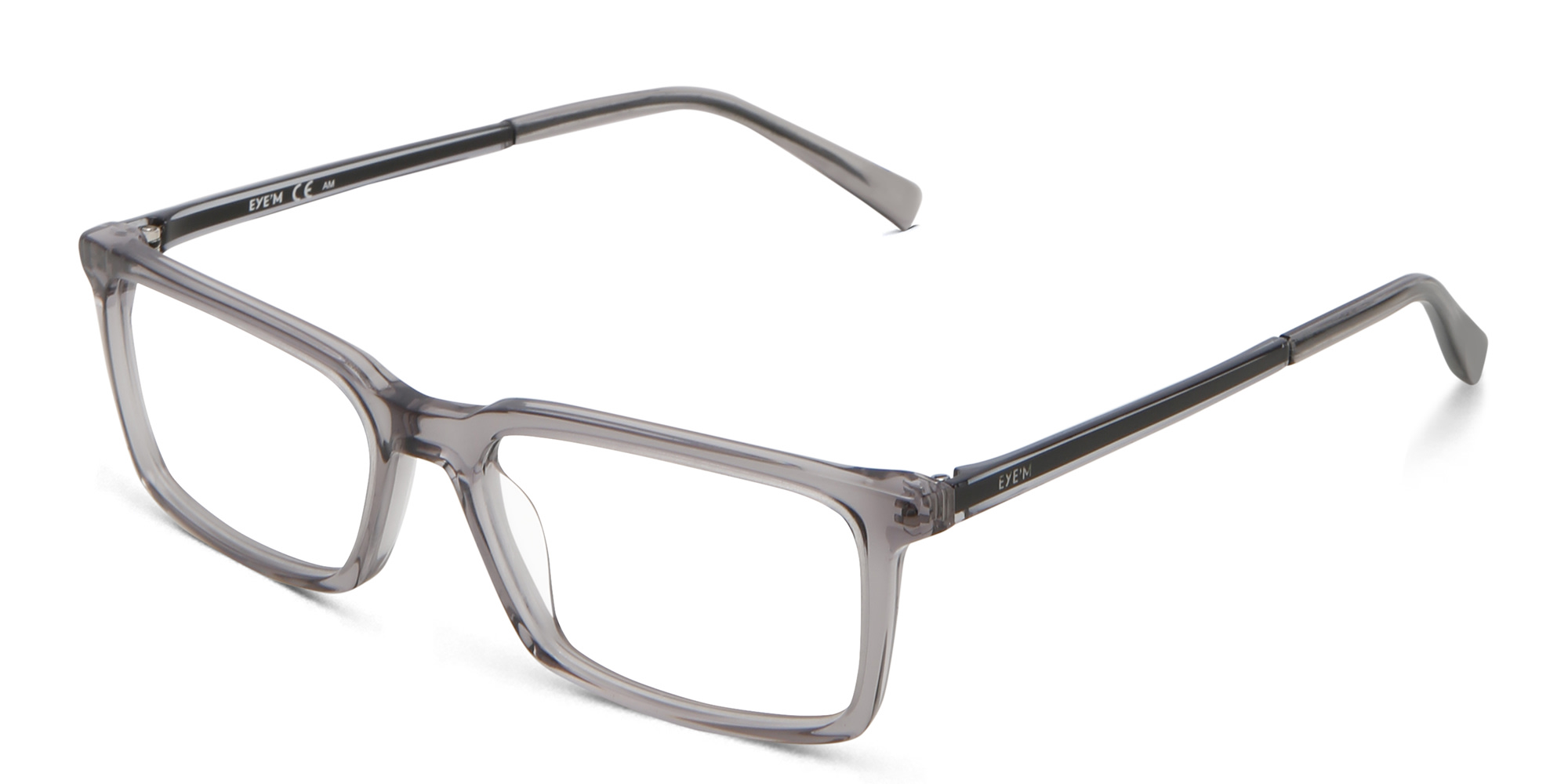 Shop EYE'M Rectangle Eyeglasses in Grey online.