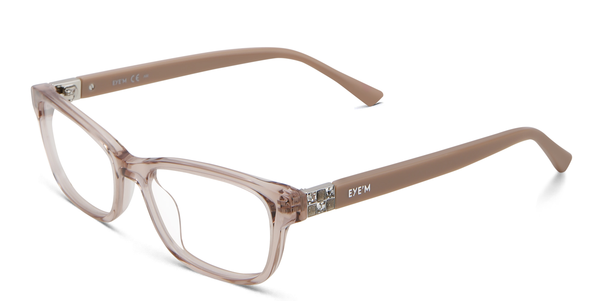 EYE'M Rectangle Eyeglasses in Pink – Product Photo 2