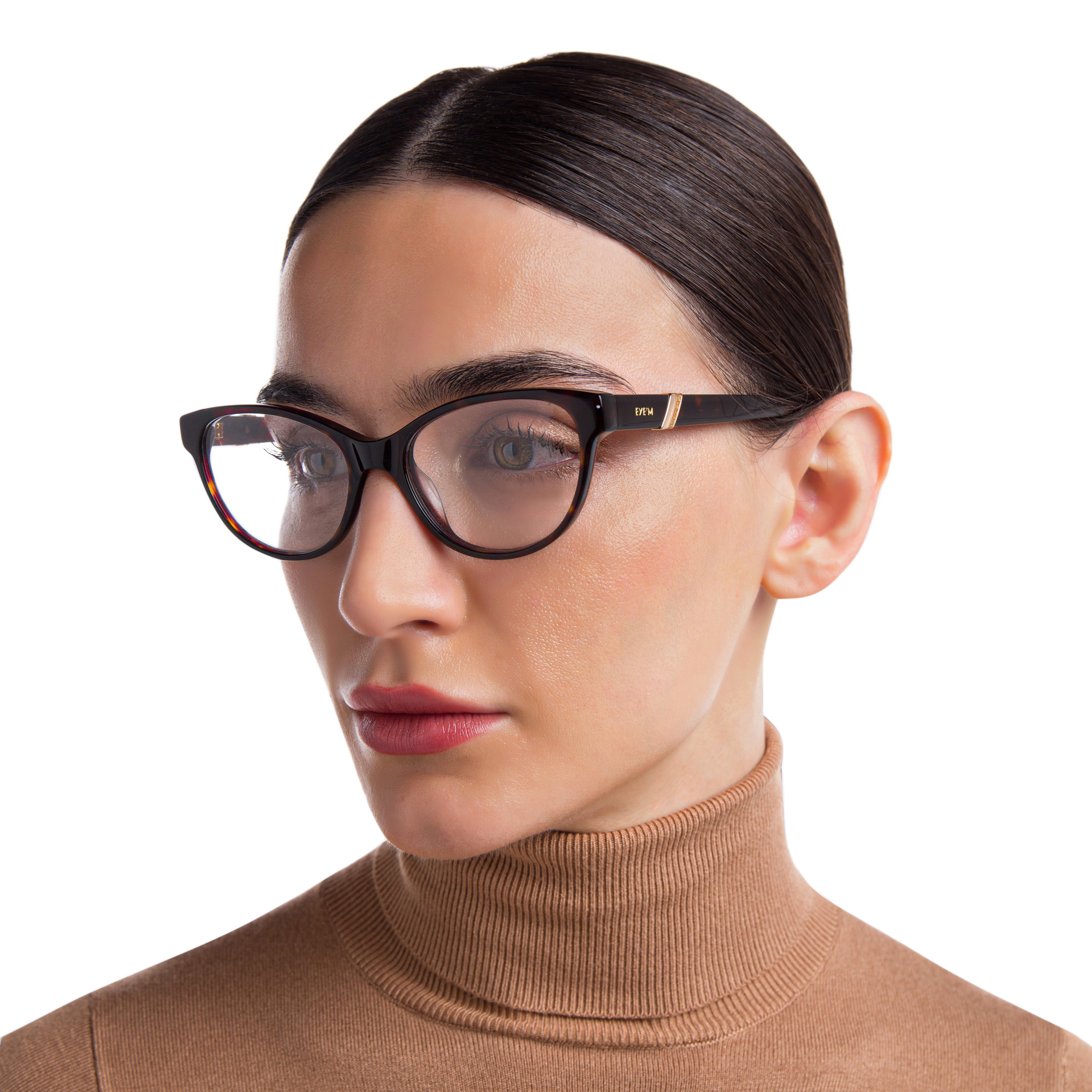 EYE'M Cat Eye Eyeglasses in Brown – Product Photo 6