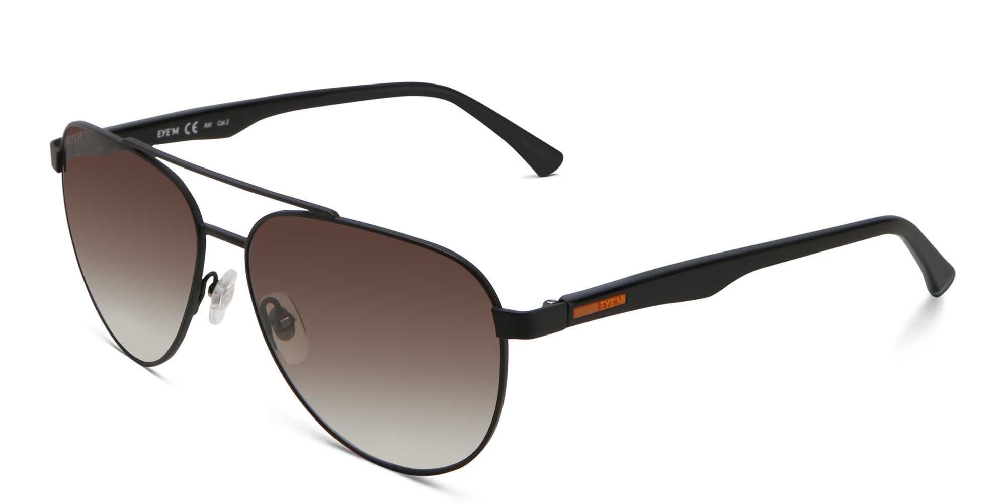 Shop EYE'M Aviator Sunglasses in Black online.