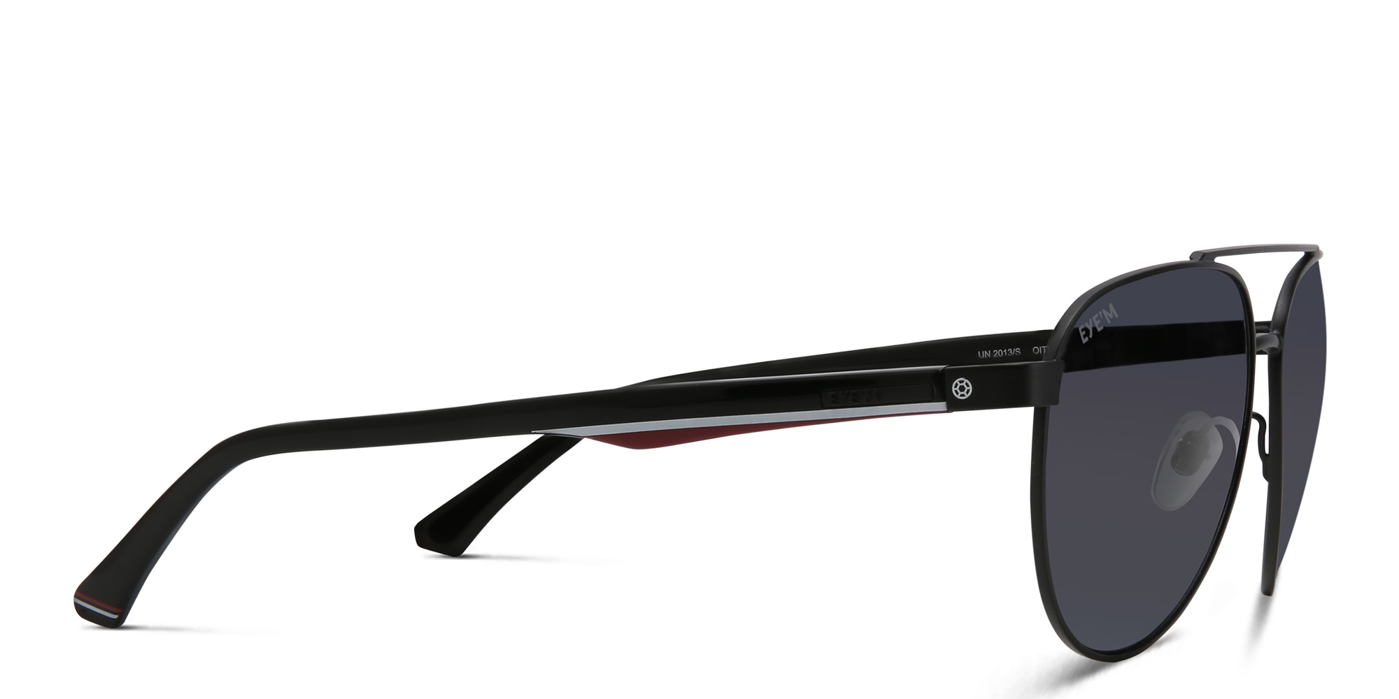 EYE'M Aviator Sunglasses in Black – Product Photo 3