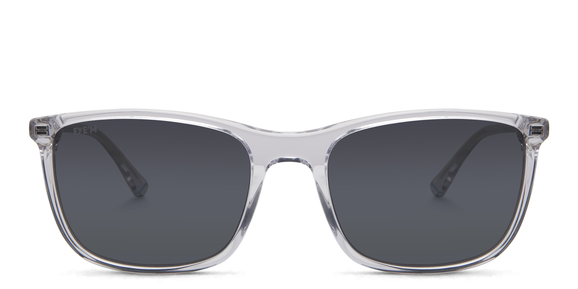 EYE'M Rectangle Sunglasses in Clear – Product Photo 1