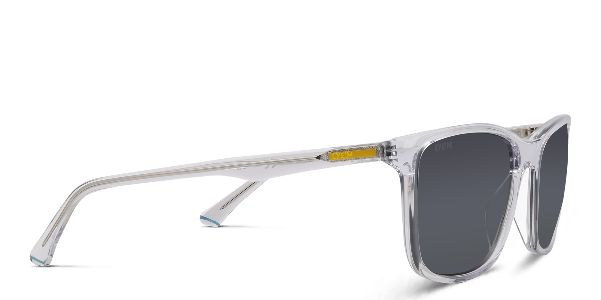 EYE'M Rectangle Sunglasses in Clear – Product Photo 3