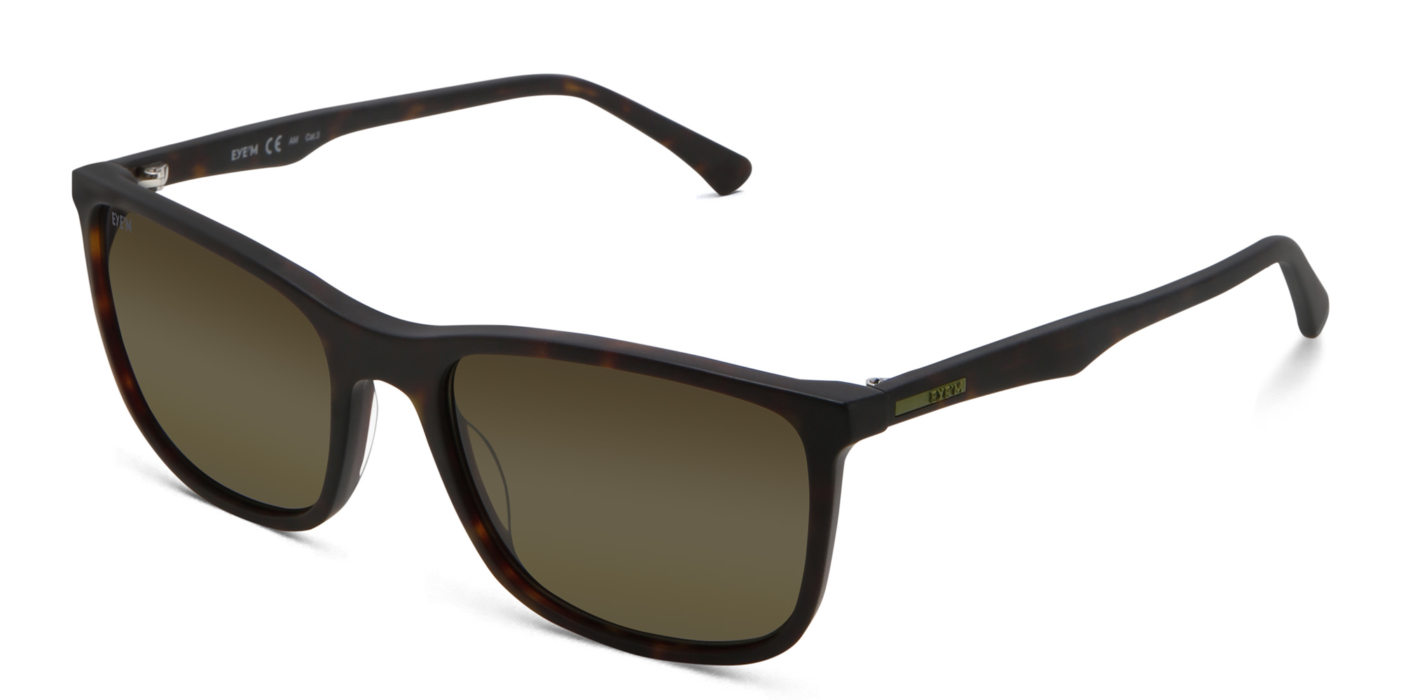 Shop EYE'M Rectangle Sunglasses in Havana online.