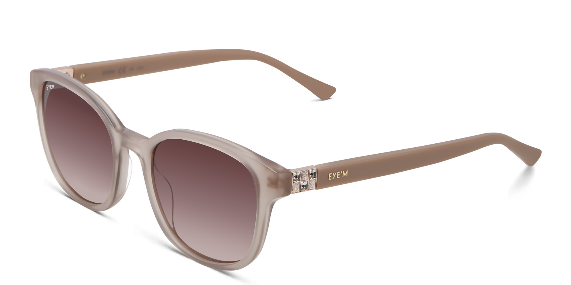 Shop EYE'M Round Sunglasses in Pink online.