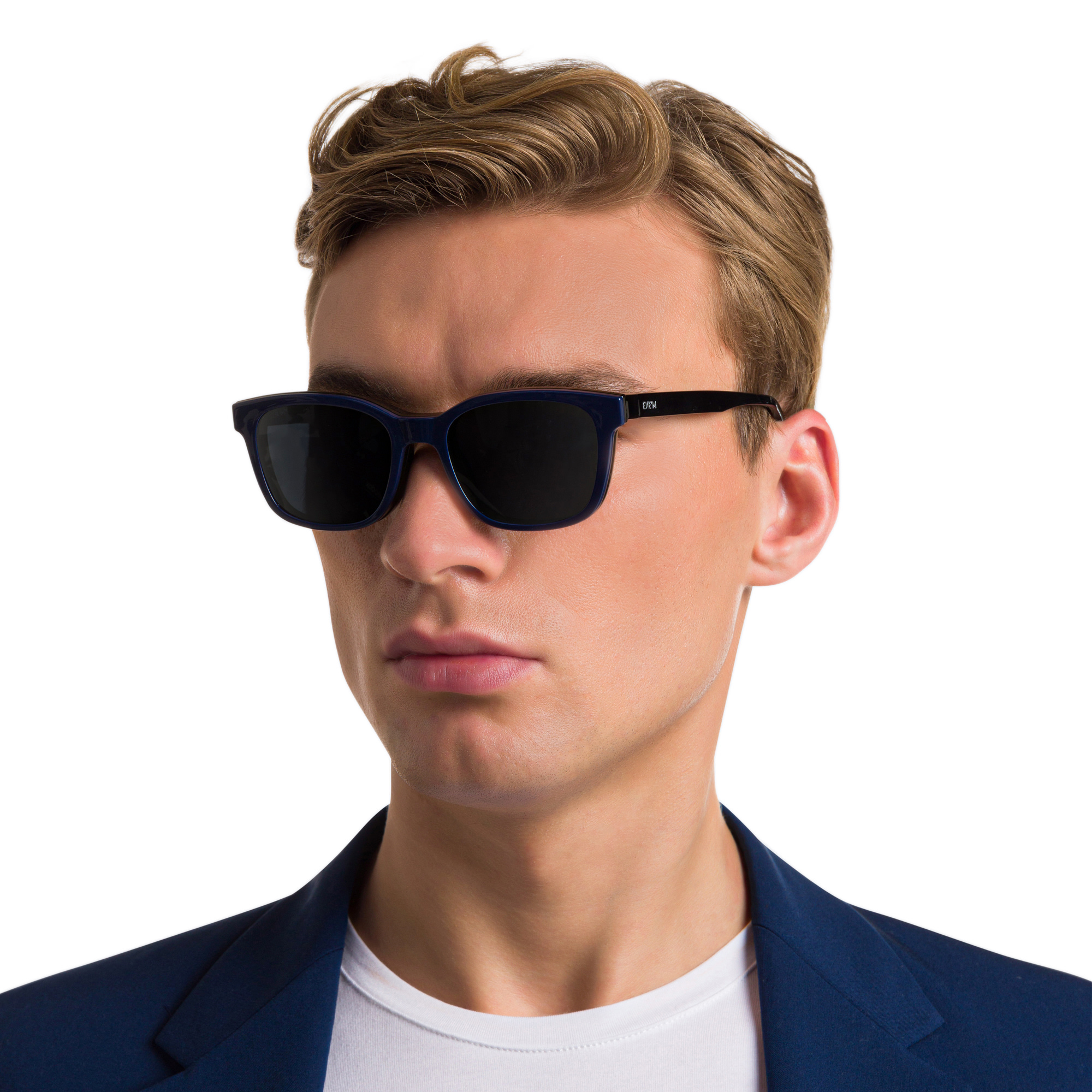 Shop EYE'M Square Eyeglasses in Black online.