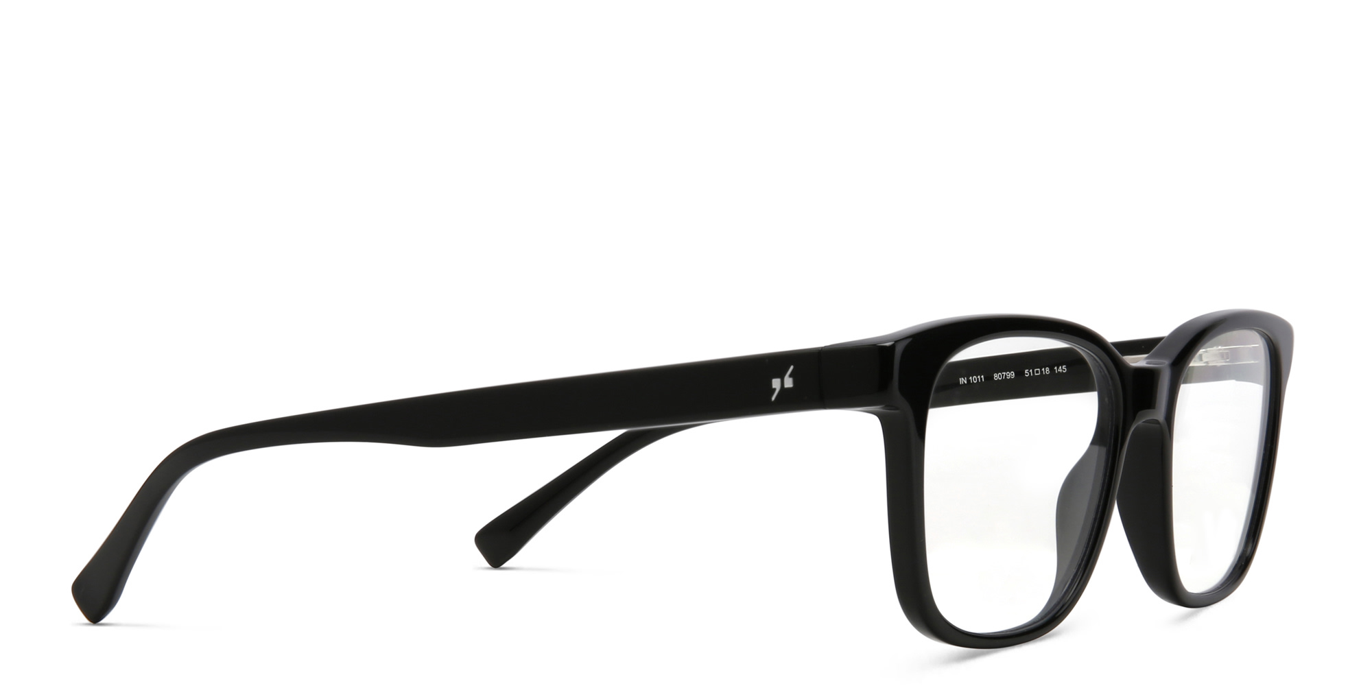 Shop EYE'M Square Eyeglasses in Black online.