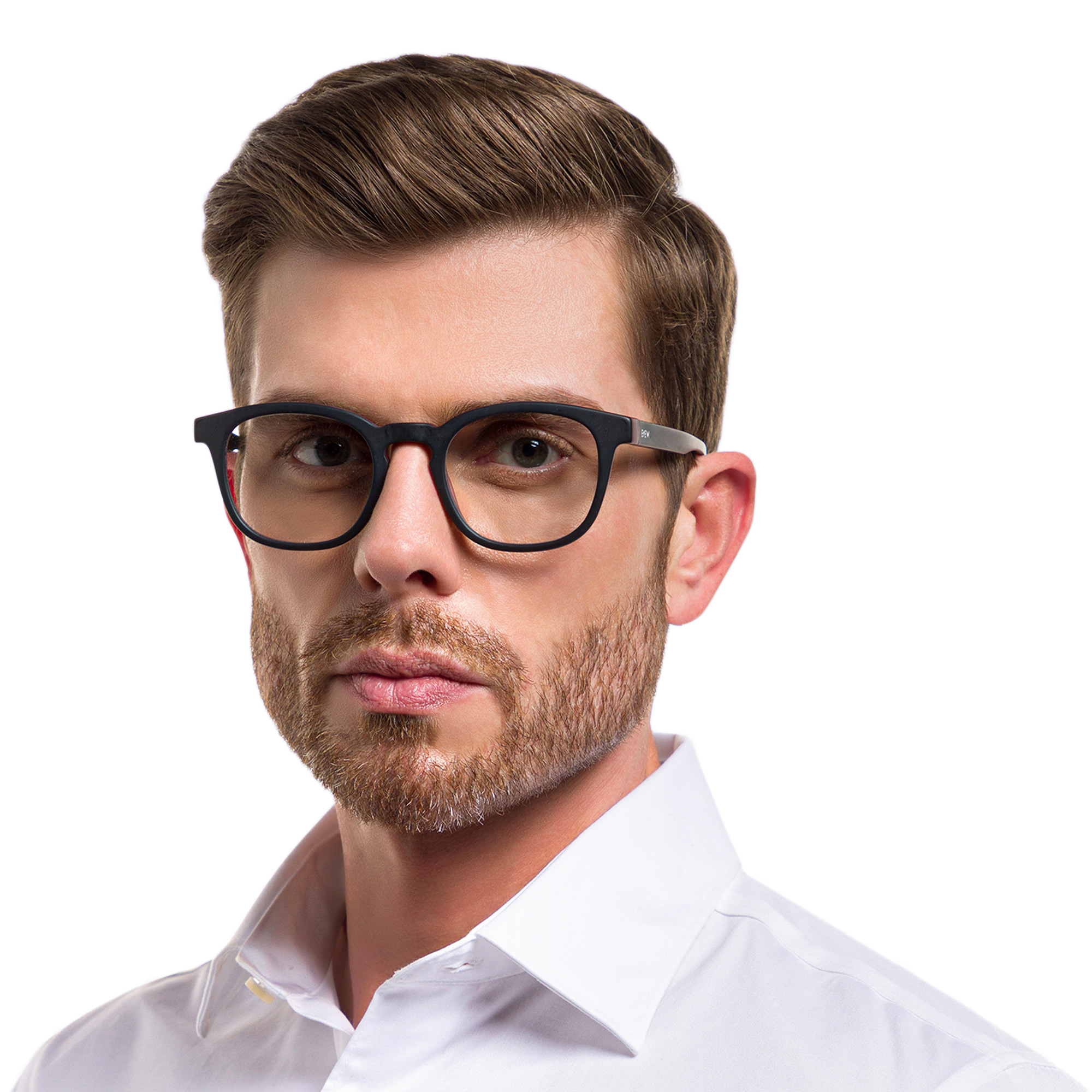 Shop EYE'M Square Eyeglasses in Black online.