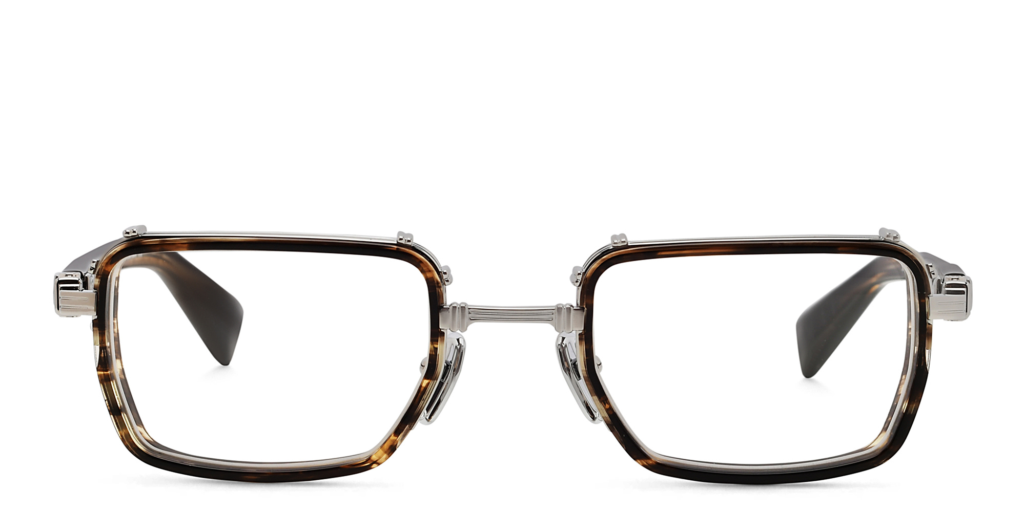 BALMAIN Saint Jean Unisex Rectangle Eyeglasses in Brown – Product Photo 1