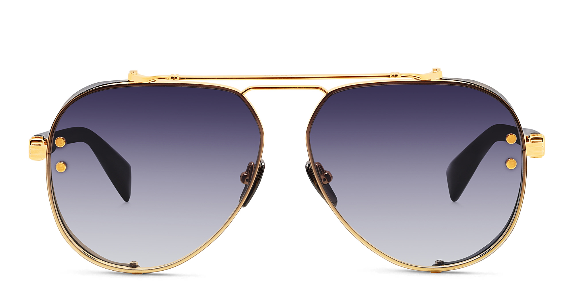BALMAIN Captaine Unisex Aviator Sunglasses in Gold – Product Photo 1