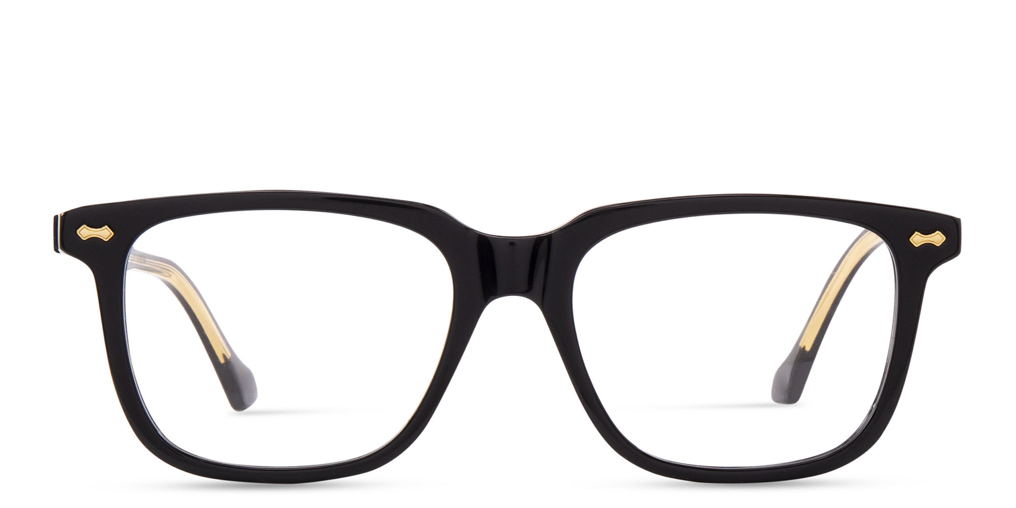 Shop GUCCI Rectangle Eyeglasses in Black online.