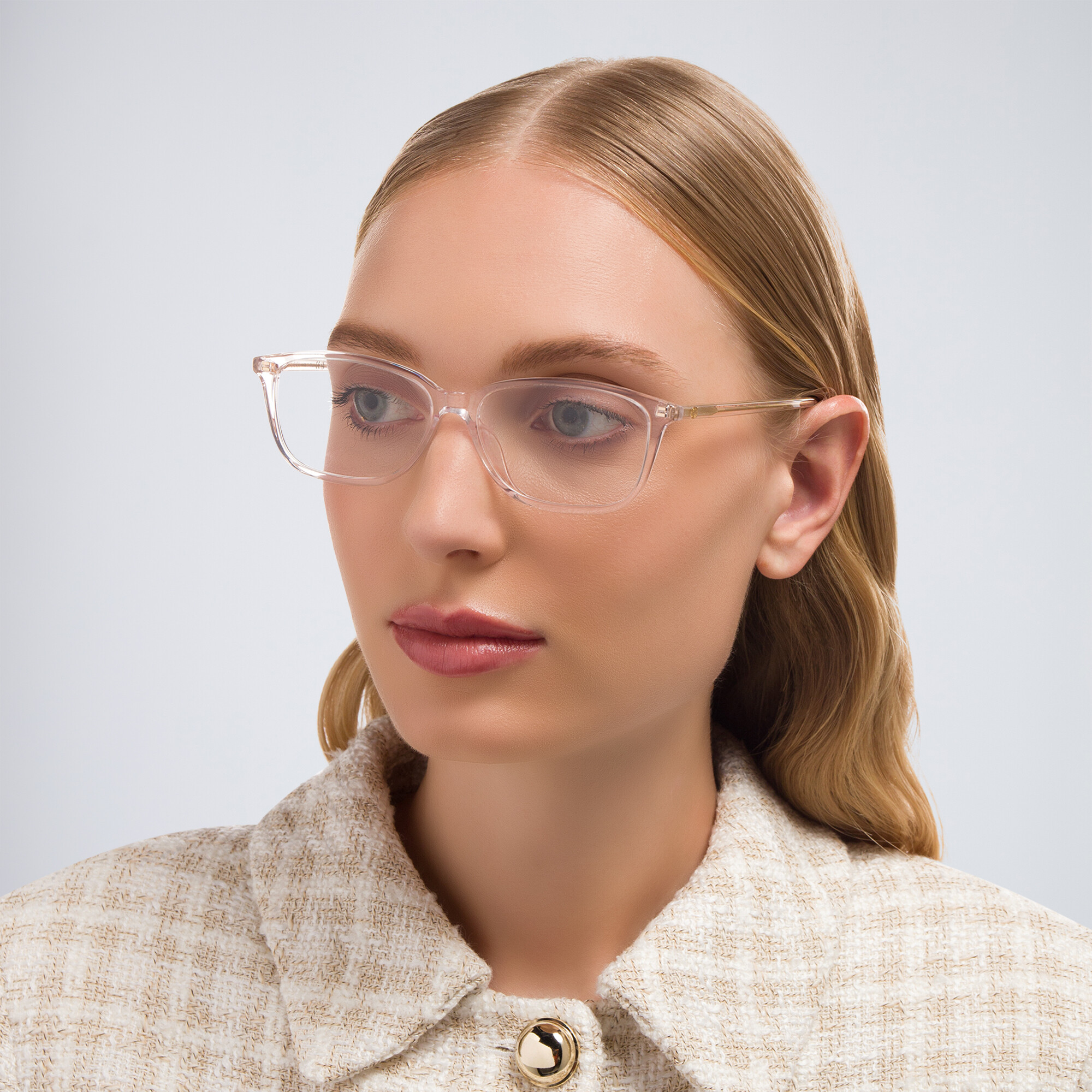 GUCCI Rectangle Eyeglasses in Pink – Product Photo 6