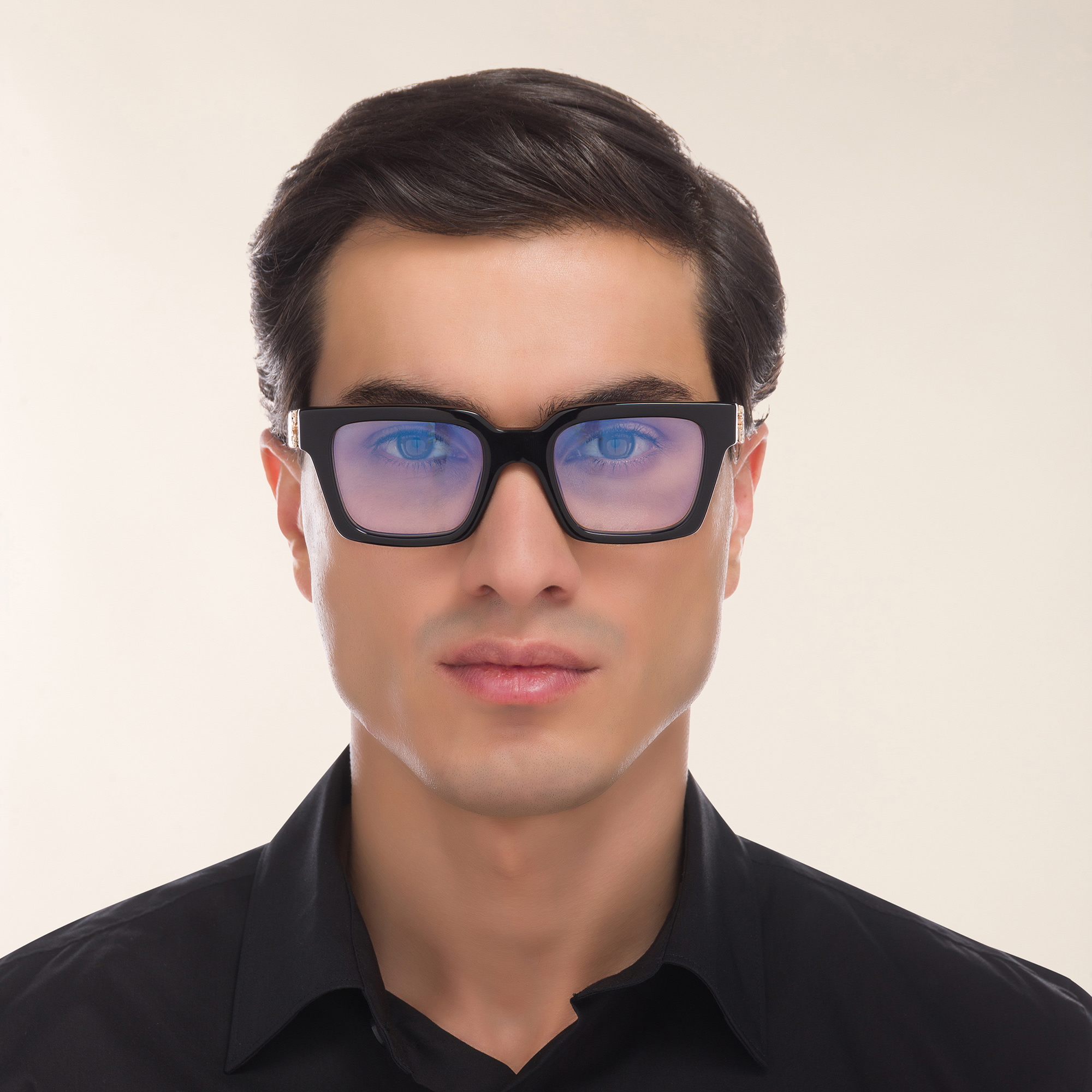 OFF WHITE Style 21 Unisex Square Eyeglasses in Black – Product Photo 7