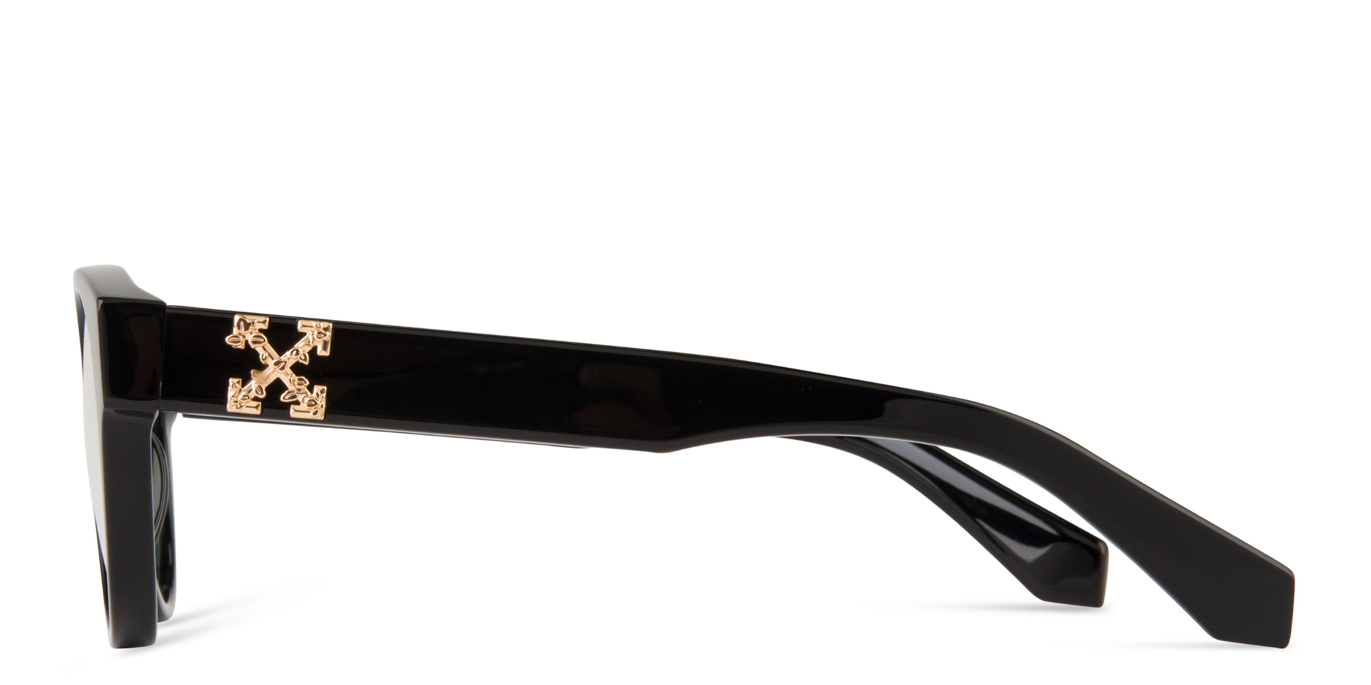 OFF WHITE Unisex Round Eyeglasses in Black – Product Photo 4