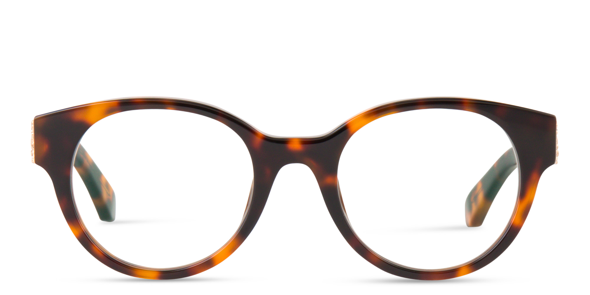 Shop OFF WHITE Unisex Round Eyeglasses in Tortoise online.