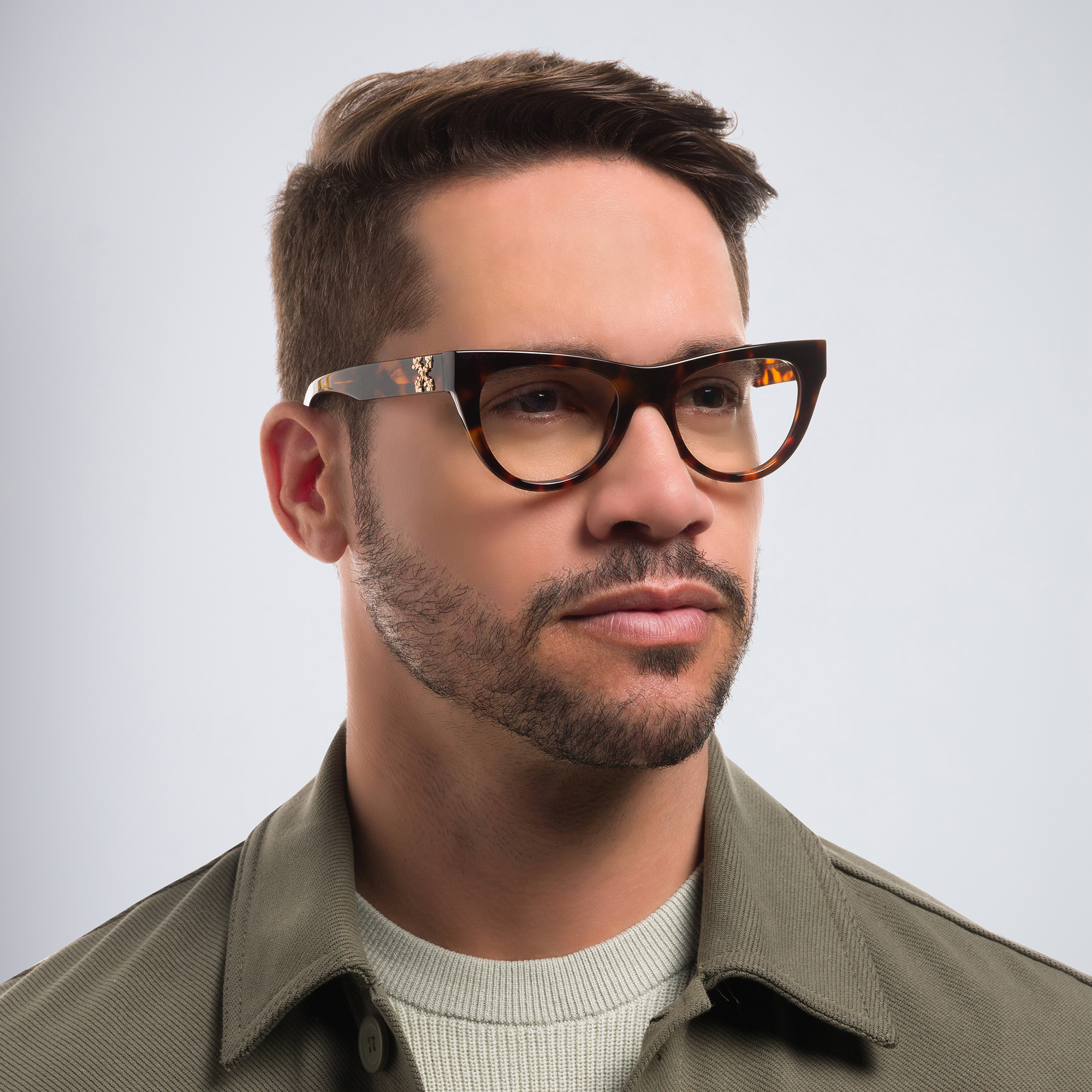 Shop OFF WHITE Unisex Cat-Eye Eyeglasses in Havana online.