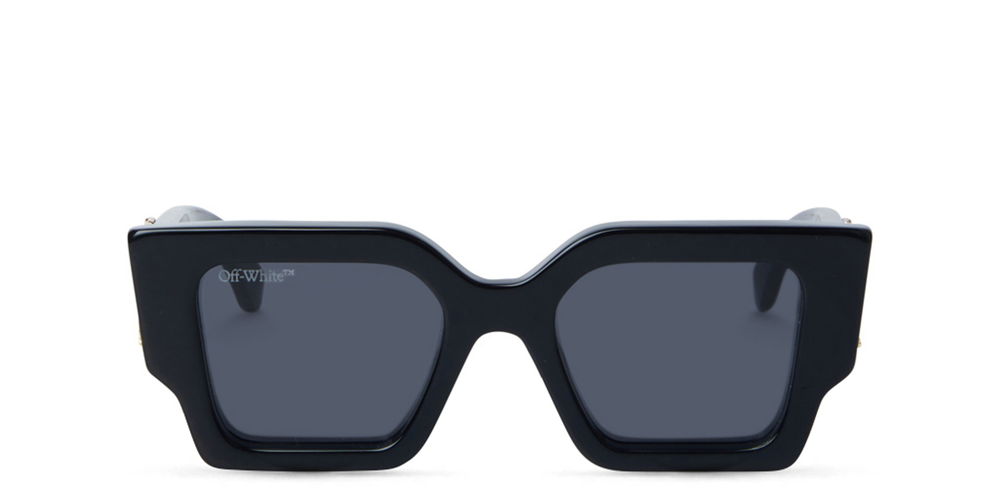 Shop OFF WHITE Unisex Rectangle Sunglasses in Black online.