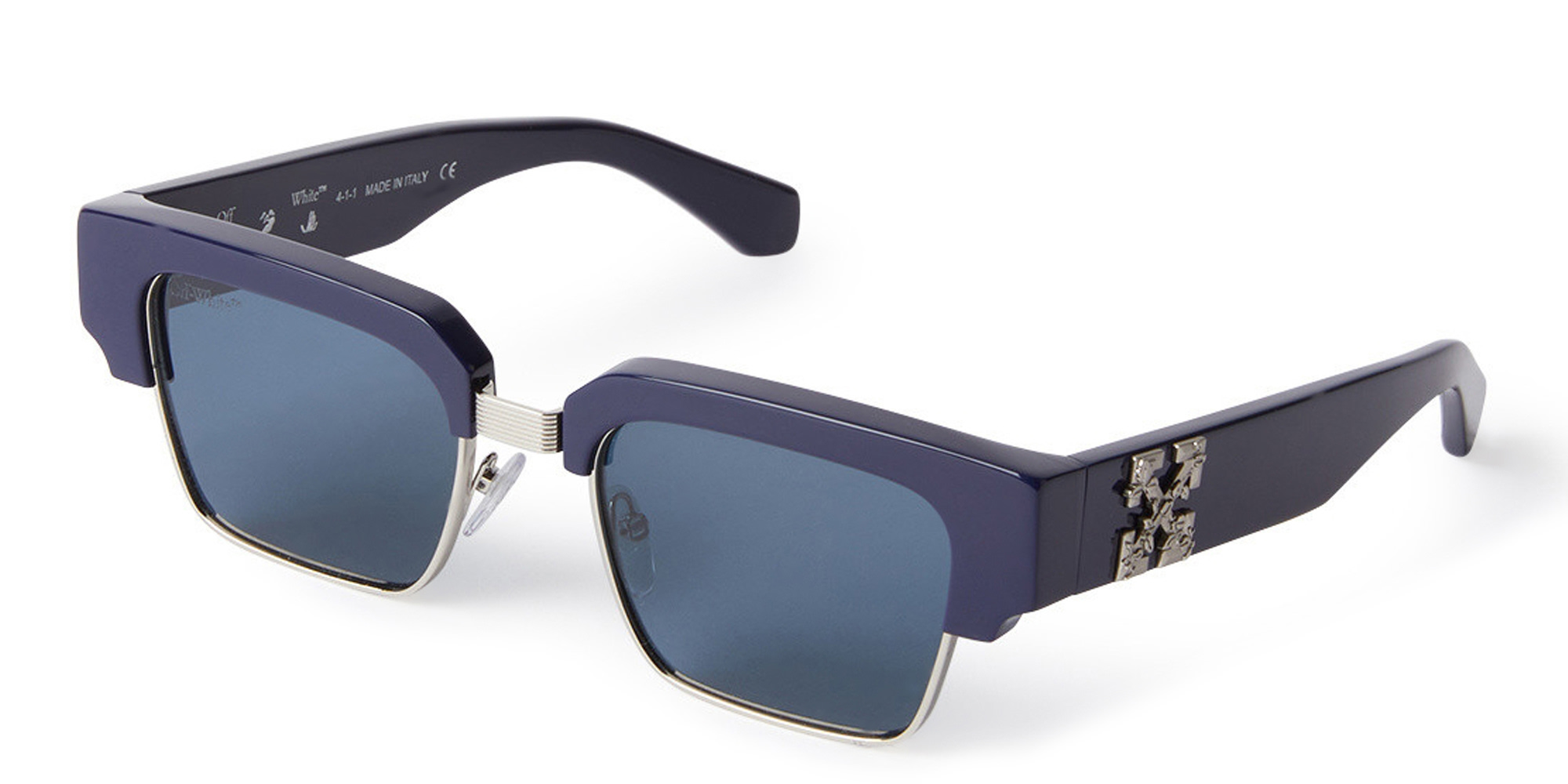 Shop OFF WHITE Washington Unisex Square Sunglasses in Blue online.