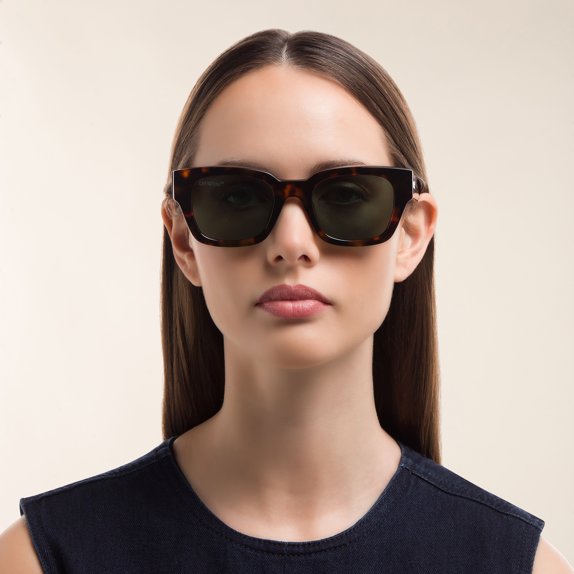 OFF WHITE Zurich Unisex Square Sunglasses in Havana – Product Photo 5