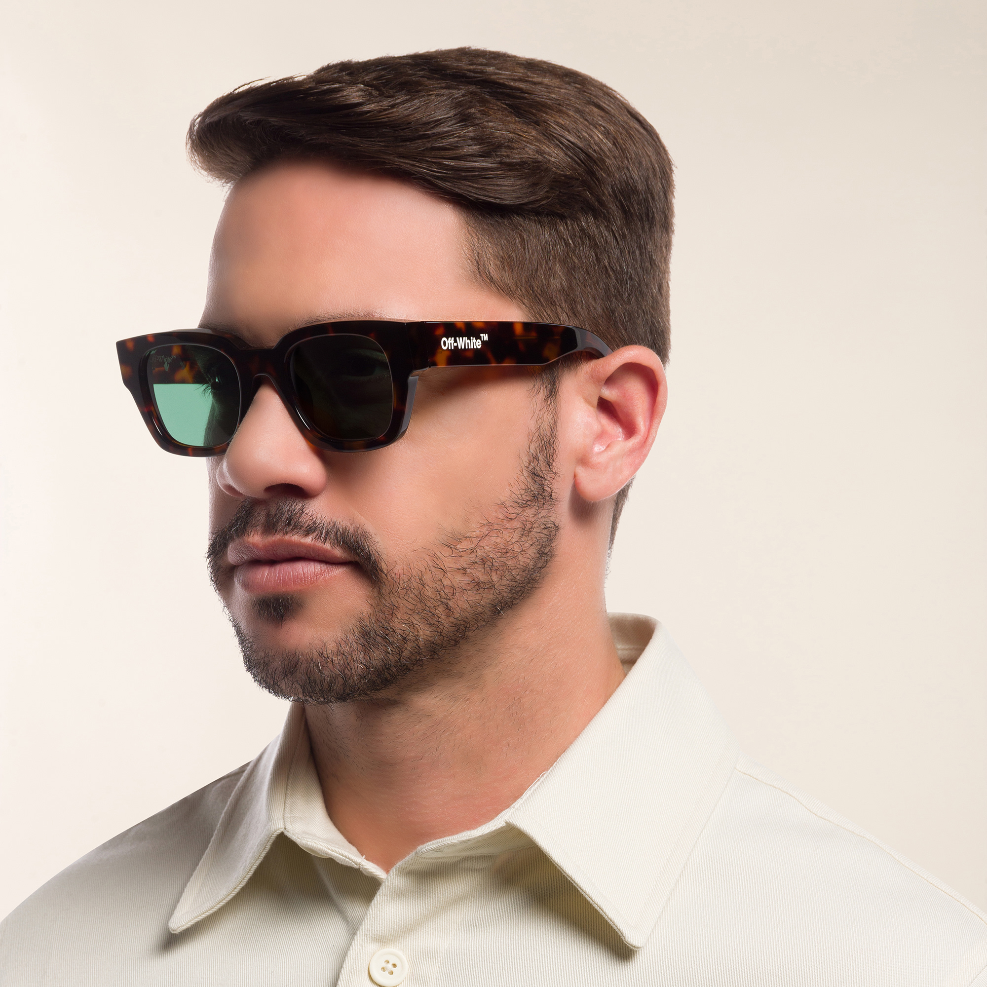 OFF WHITE Zurich Unisex Square Sunglasses in Havana – Product Photo 7