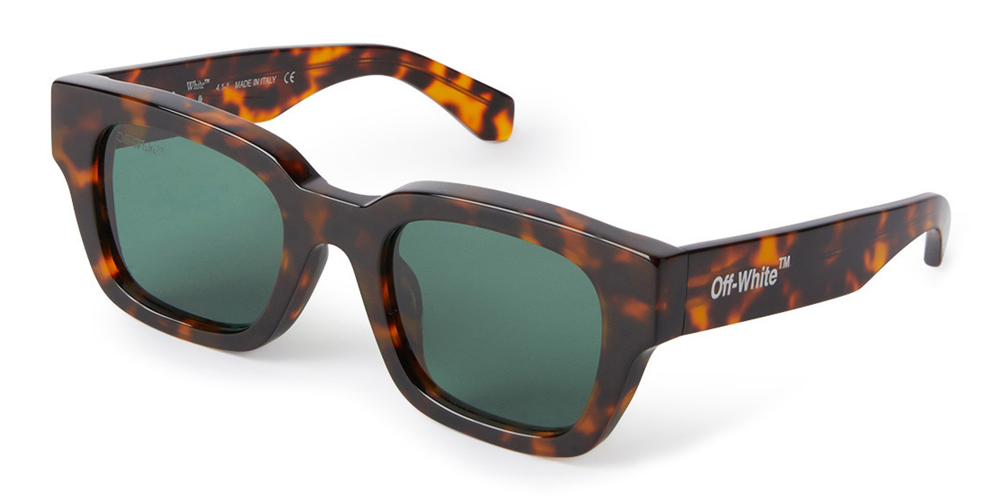 OFF WHITE Zurich Unisex Square Sunglasses in Havana – Product Photo 1