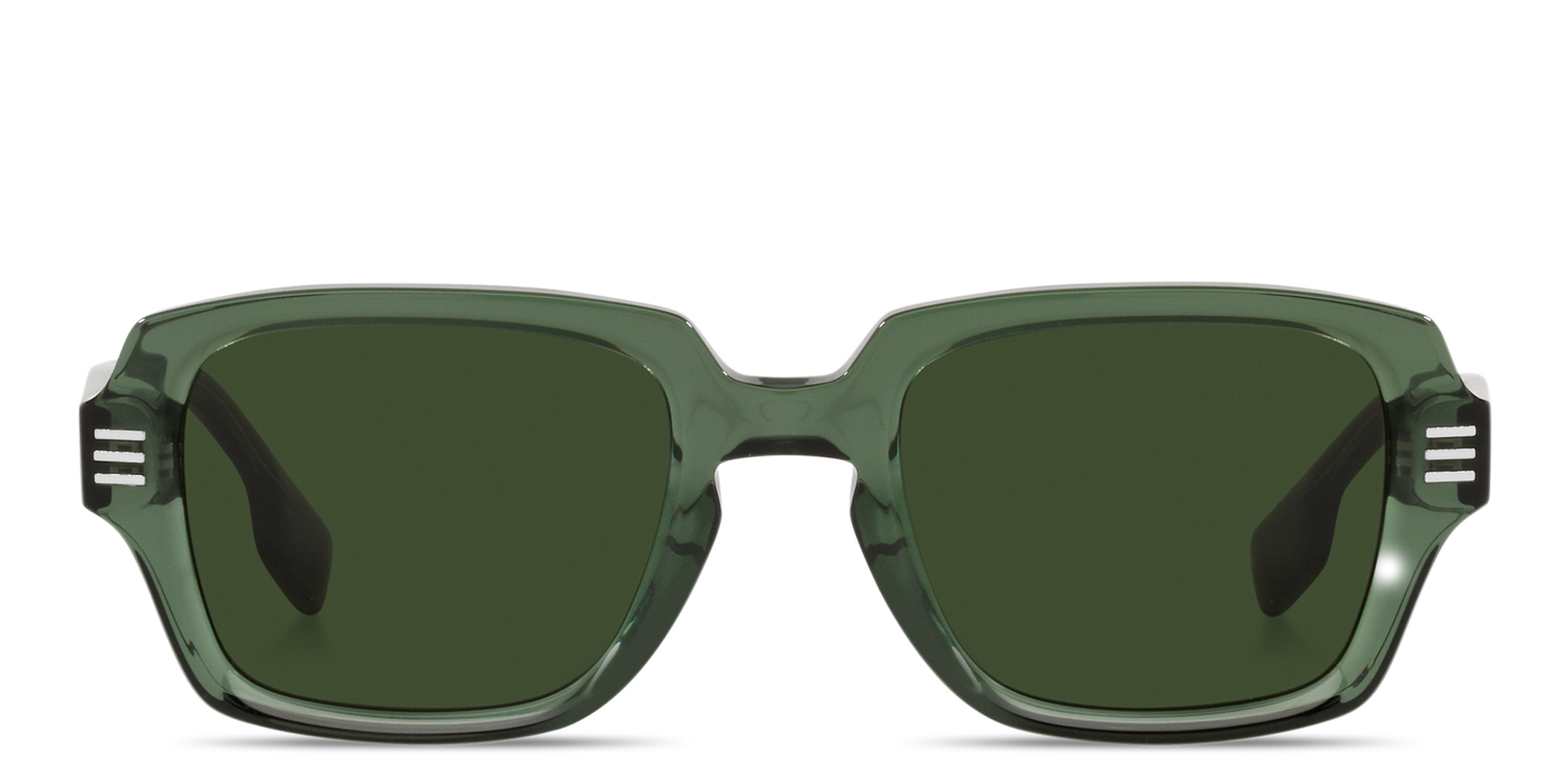Shop BURBERRY Eldon Rectangle Sunglasses in Green online.