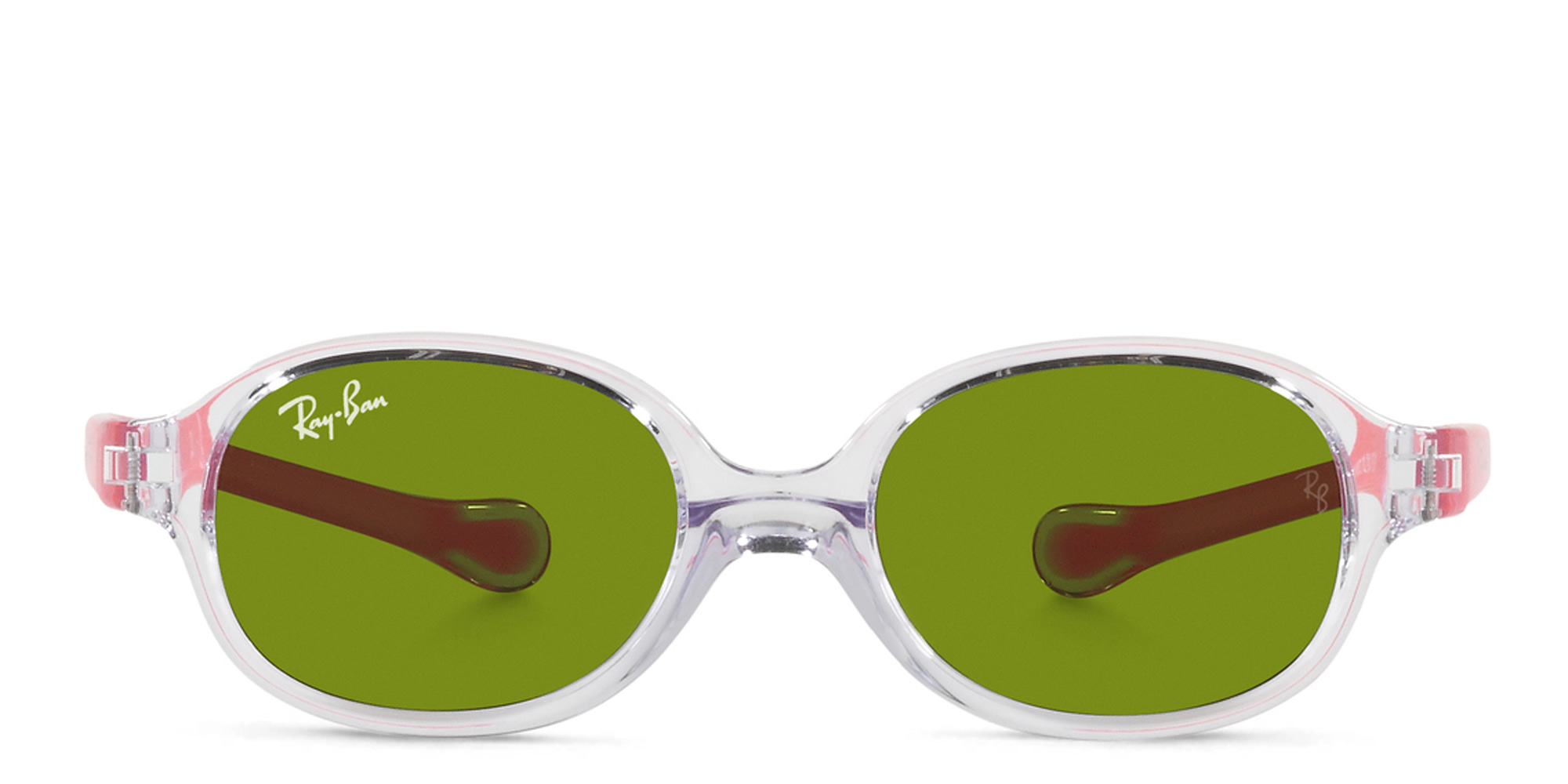 Ray-Ban Junior Kids Oval Sunglasses in Transparent Light Violet – Product Photo 1