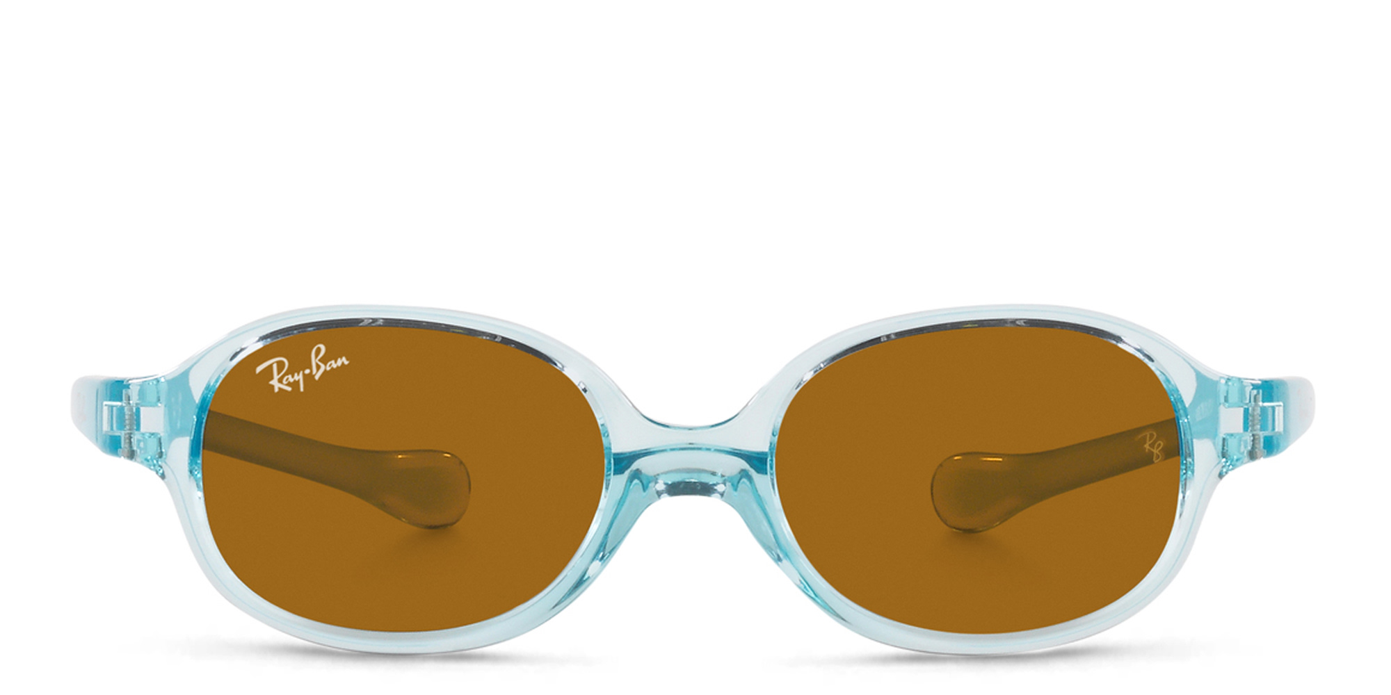 Ray-Ban Junior Kids Oval Sunglasses in Transparent Light Blue – Product Photo 1